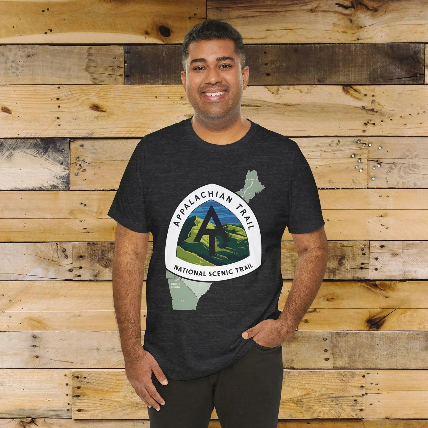 Appalachian Trail Unisex Jersey T-Shirt Logo Emblem Mountain Camp Hike Tee