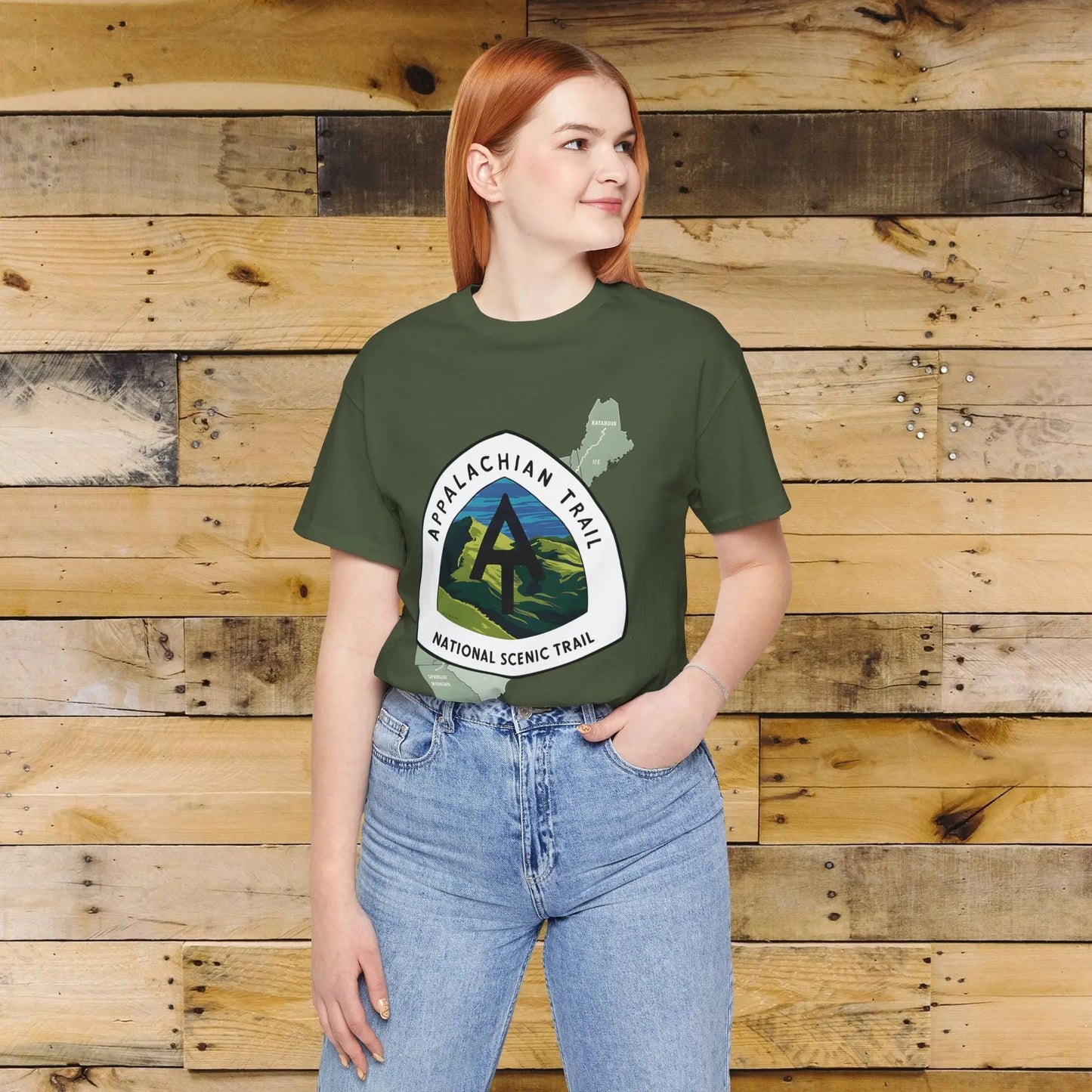 Appalachian Trail Unisex Jersey T-Shirt Logo Emblem Mountain Camp Hike Tee