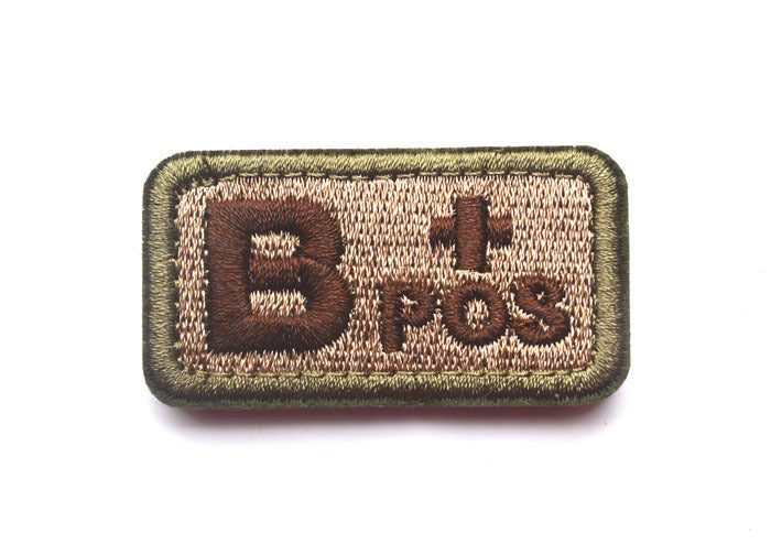 Embroidered Tactical Blood Type Patch - Essential Velcro ID for First Responders