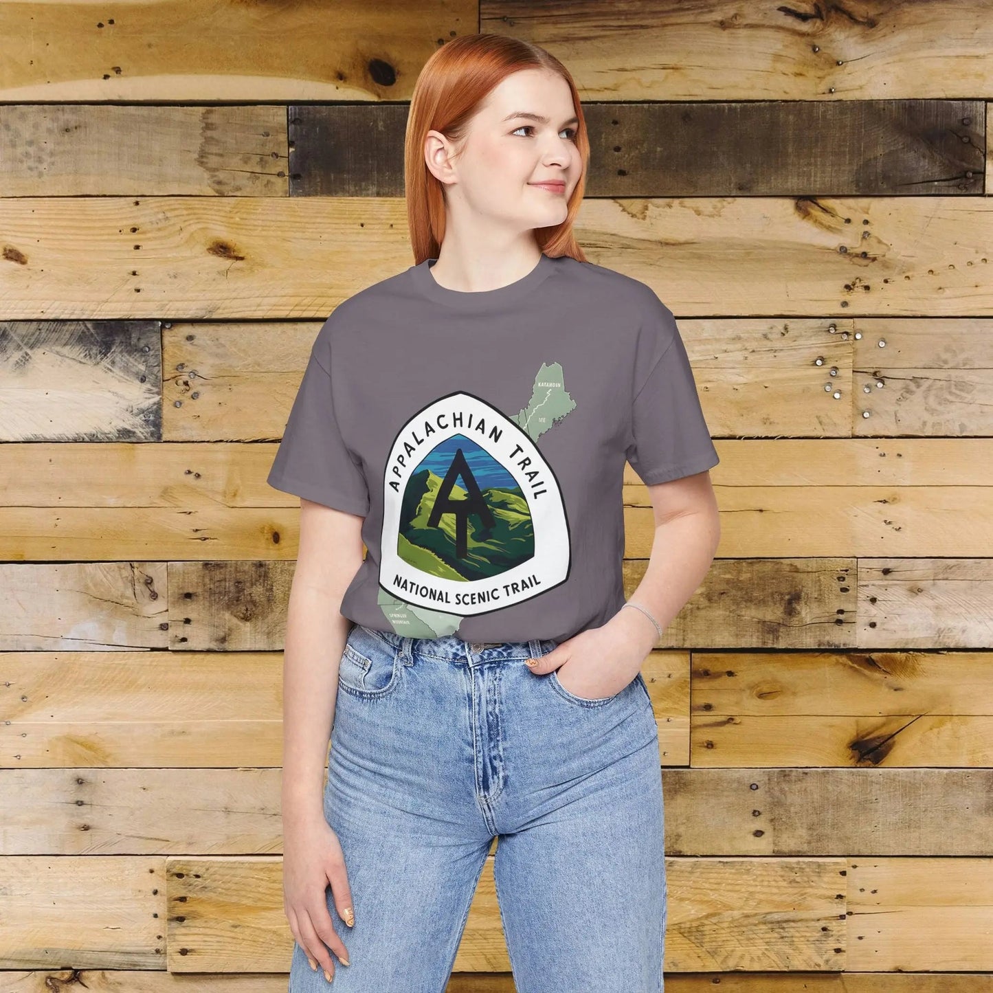 Appalachian Trail Unisex Jersey T-Shirt Logo Emblem Mountain Camp Hike Tee