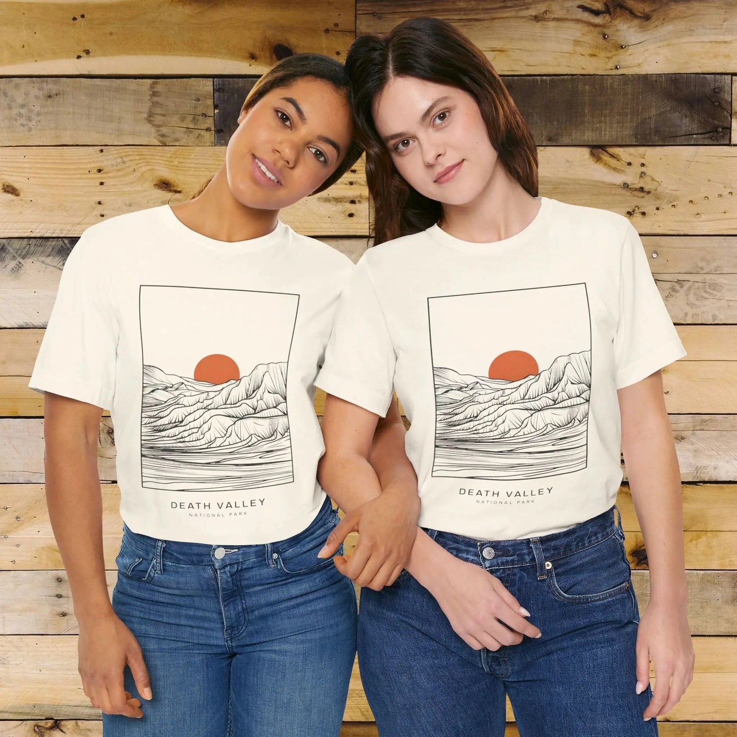 Death Valley National Park Desert Line Art Unisex Fit Soft T-Shirt