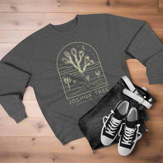 Joshua Tree National Park Unisex Crewneck Sweatshirt Twilight Art