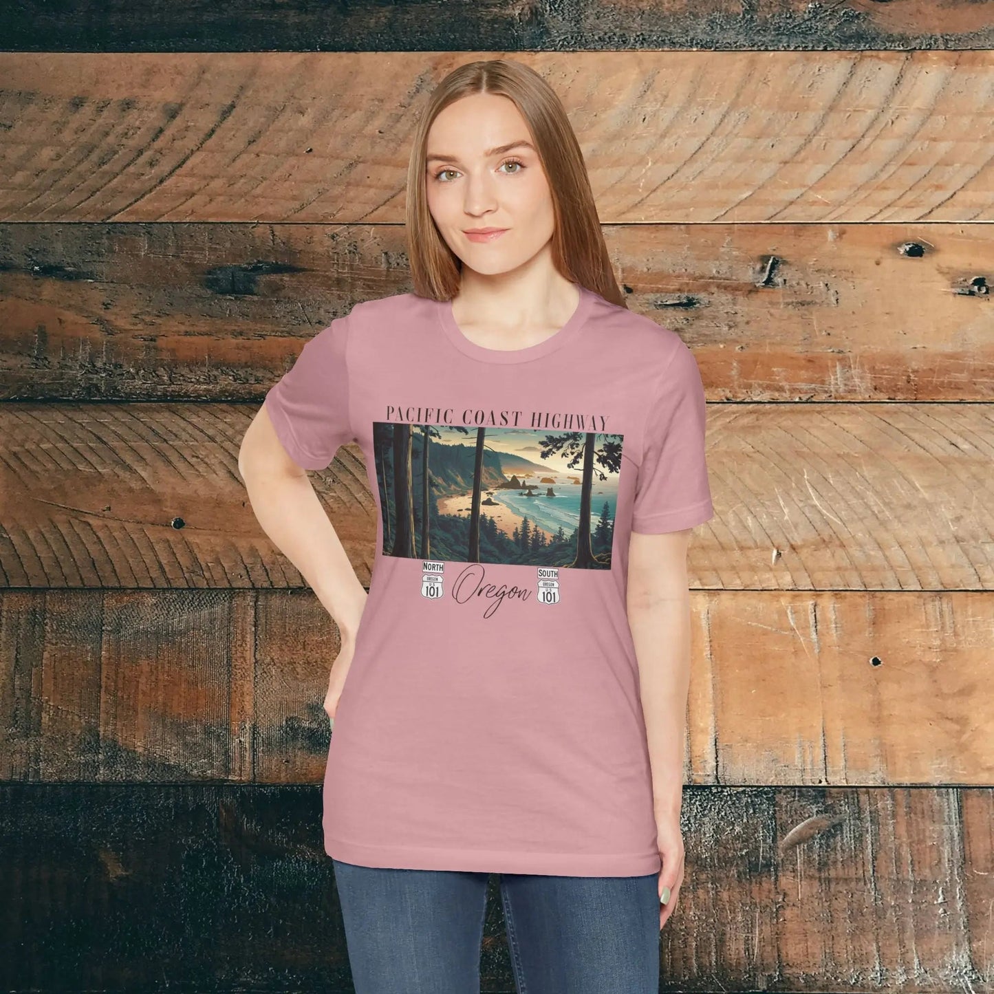 Oregon Coast Highway 101 Pacific Coast Highway Unisex Fit T-shirt PCH Tee