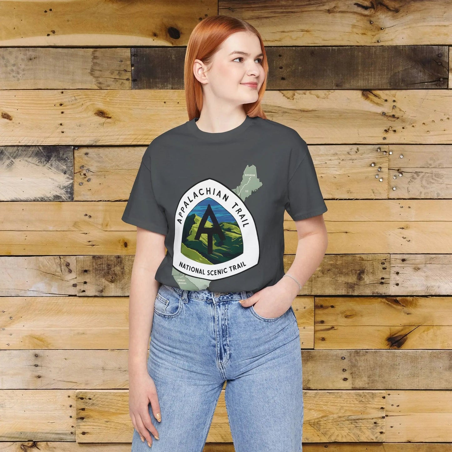 Appalachian Trail Unisex Jersey T-Shirt Logo Emblem Mountain Camp Hike Tee