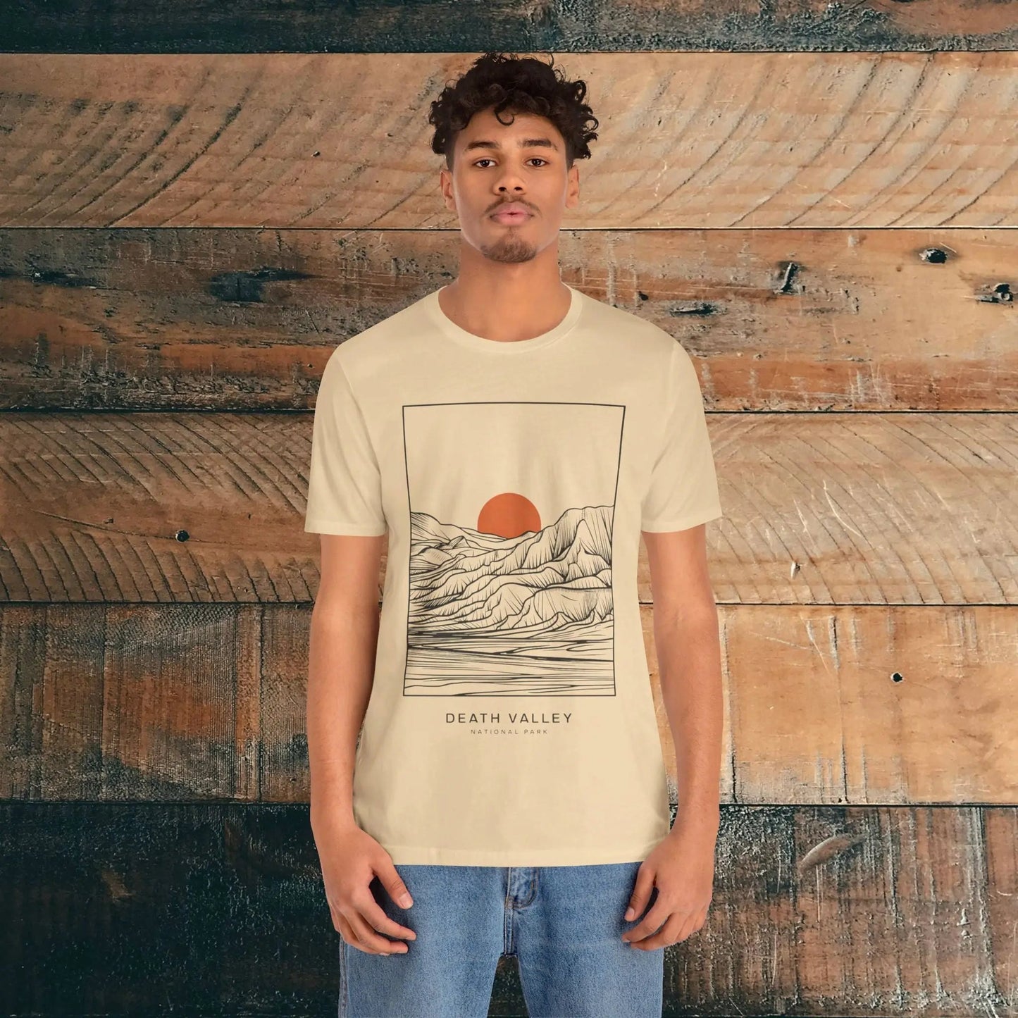 Death Valley National Park Desert Line Art Unisex Fit Soft T-Shirt