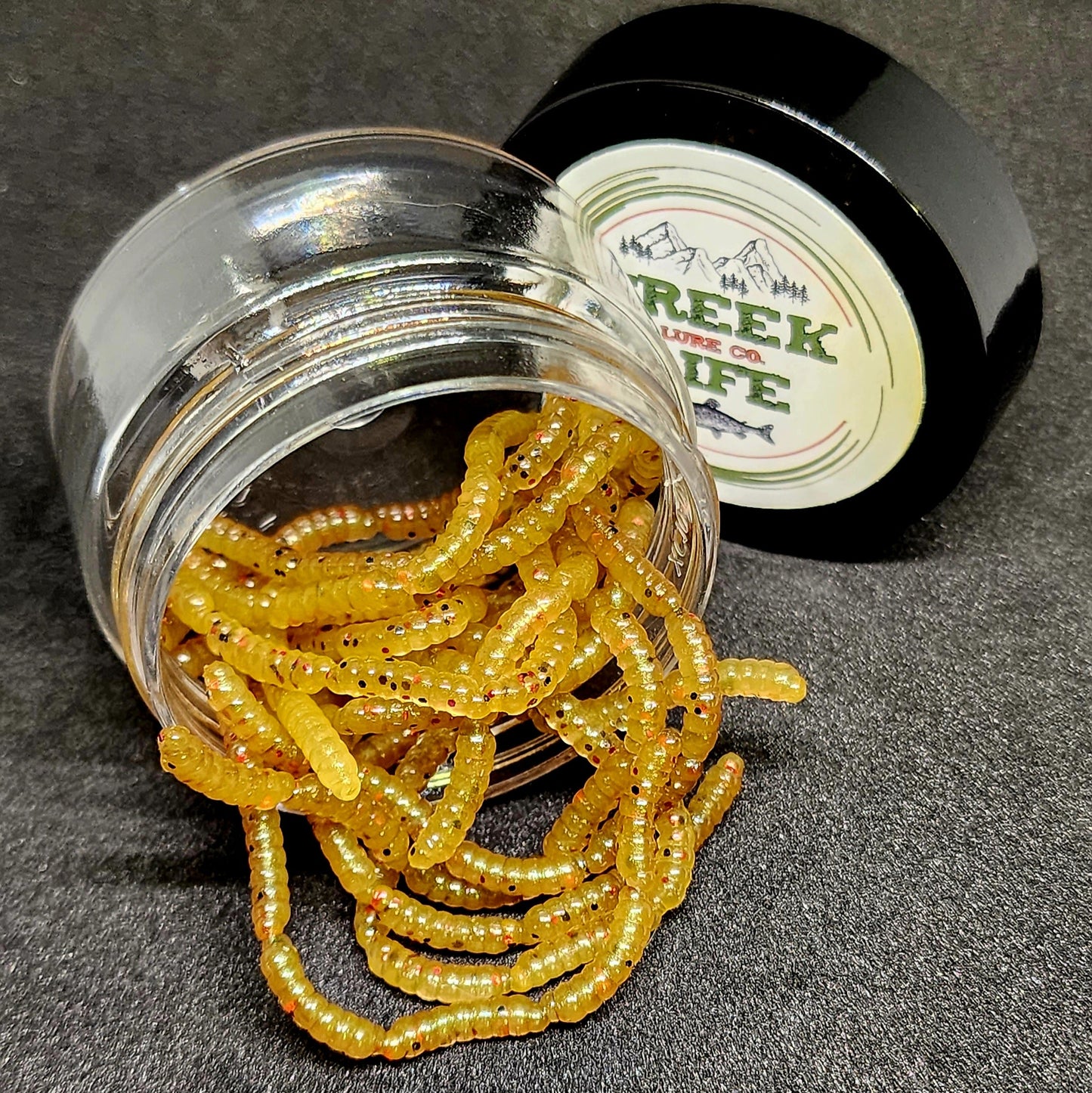 Jar of 0.5" Inch Micro Maggot Fly Larvae "The Apple Maggot"