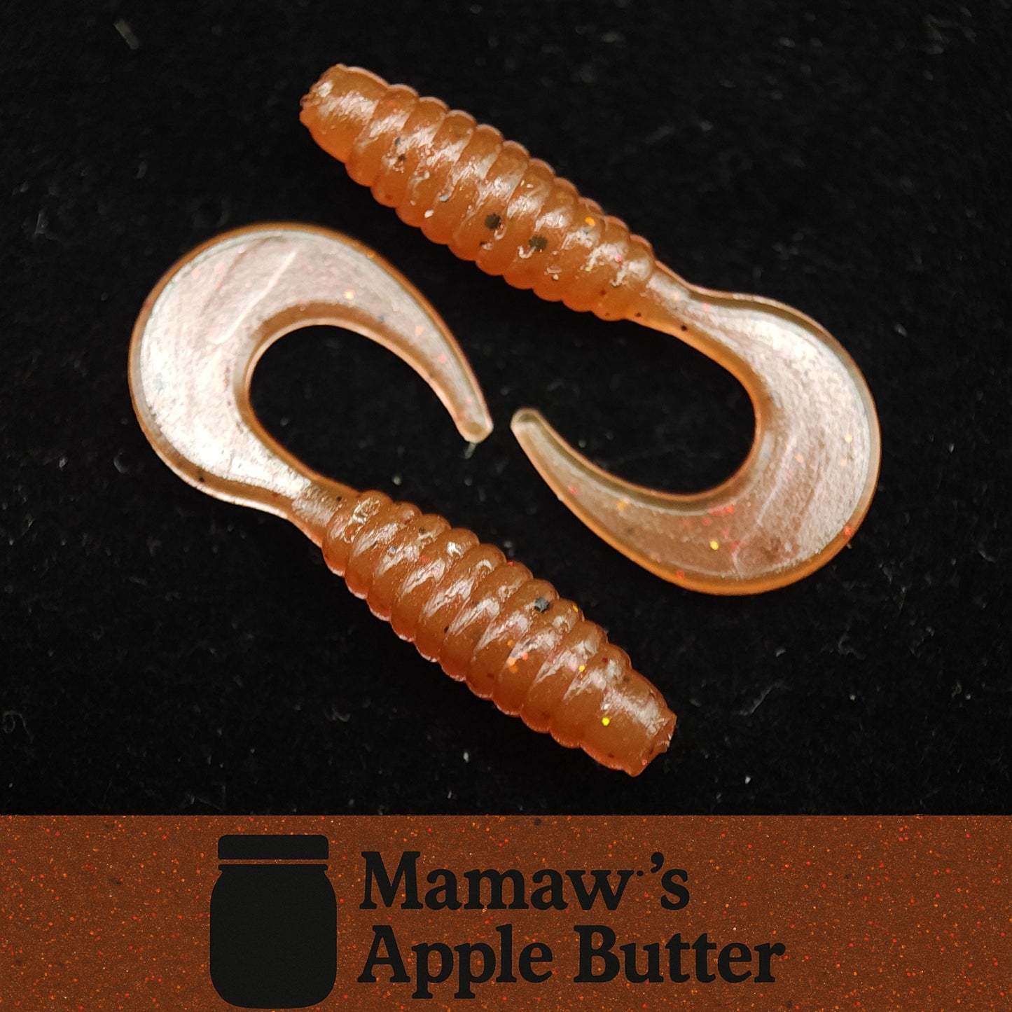 Jar of 1" Micro Curl Tail Grub "The Tennessee Twister"