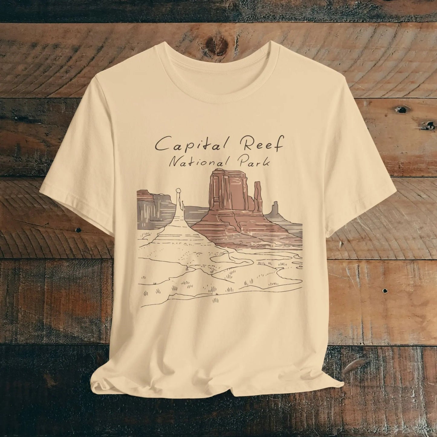Capitol Reef National Park Unisex T-Shirt Line Art