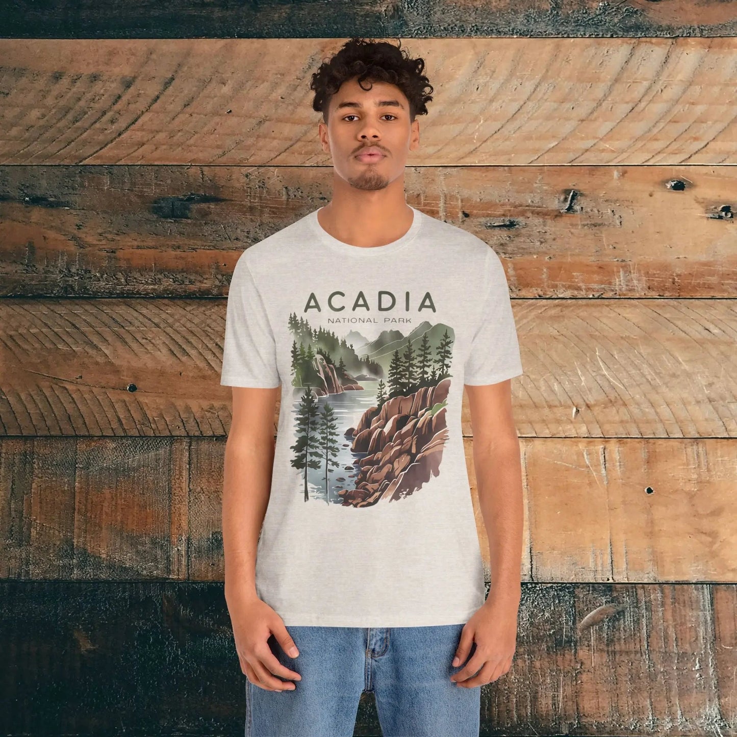 Acadia National Park Unisex  T-Shirt Coastal Art