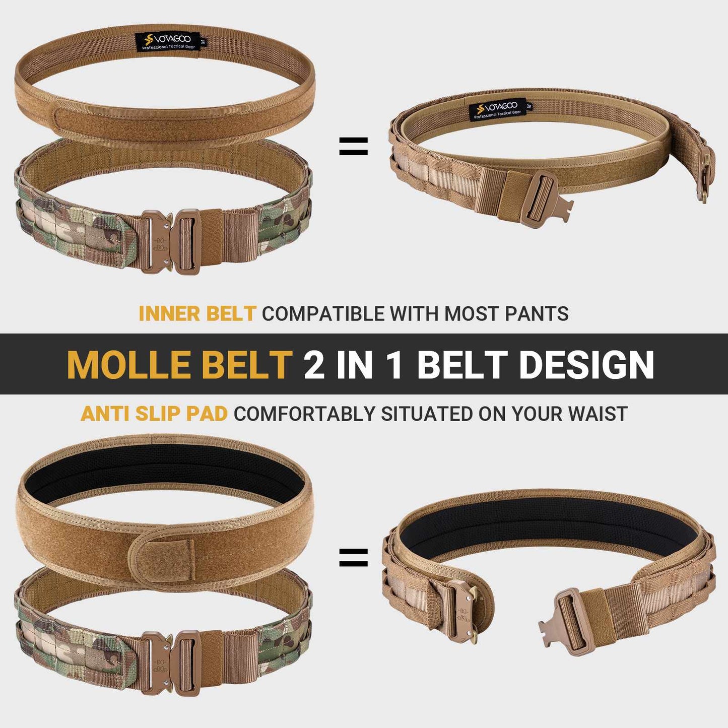 MOLLE Battle Belt with Quick Release Buckle for Enhanced Tactical Gear Performance