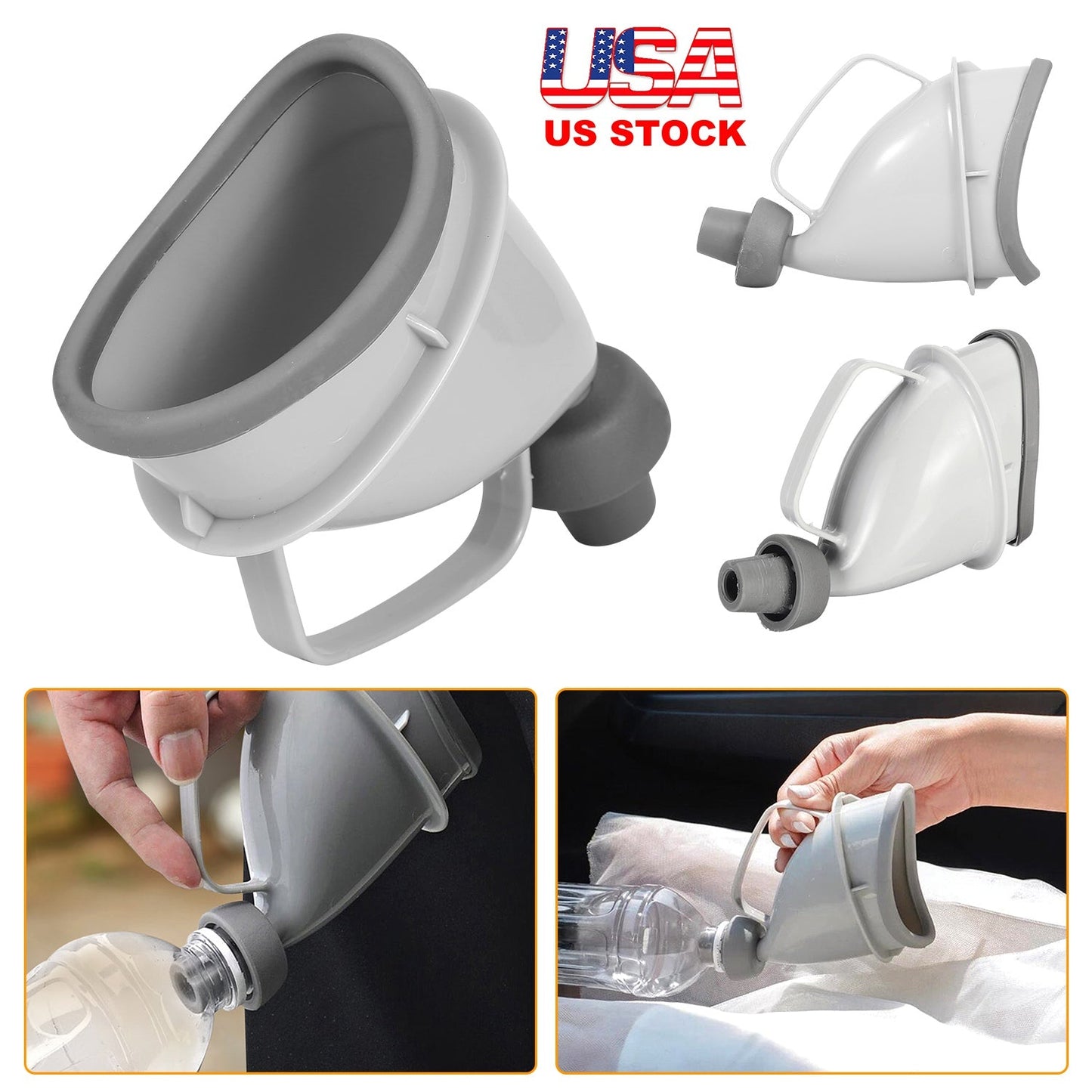 Unisex Potty Pee Funnel Adult Emergency Urinal Device Portable Male Female Toilet For Car Camping Travel Outdoor