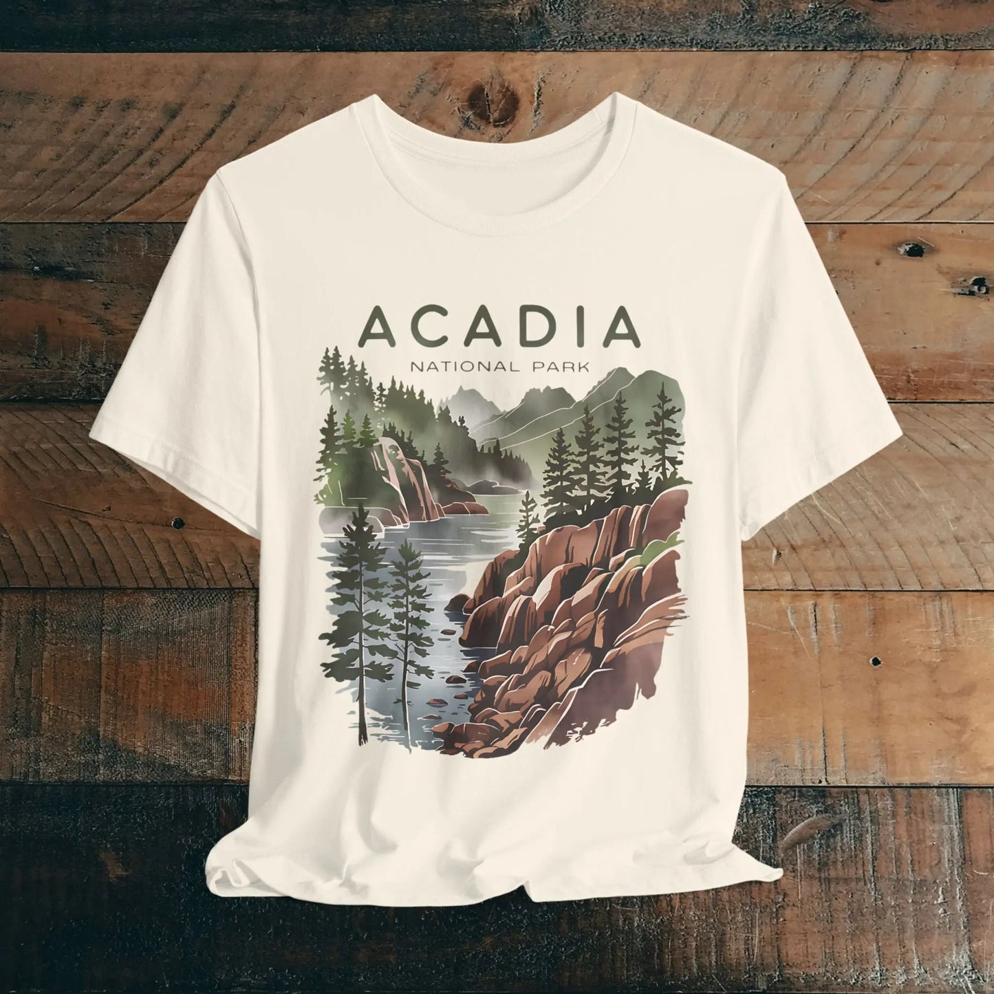 Acadia National Park Unisex  T-Shirt Coastal Art