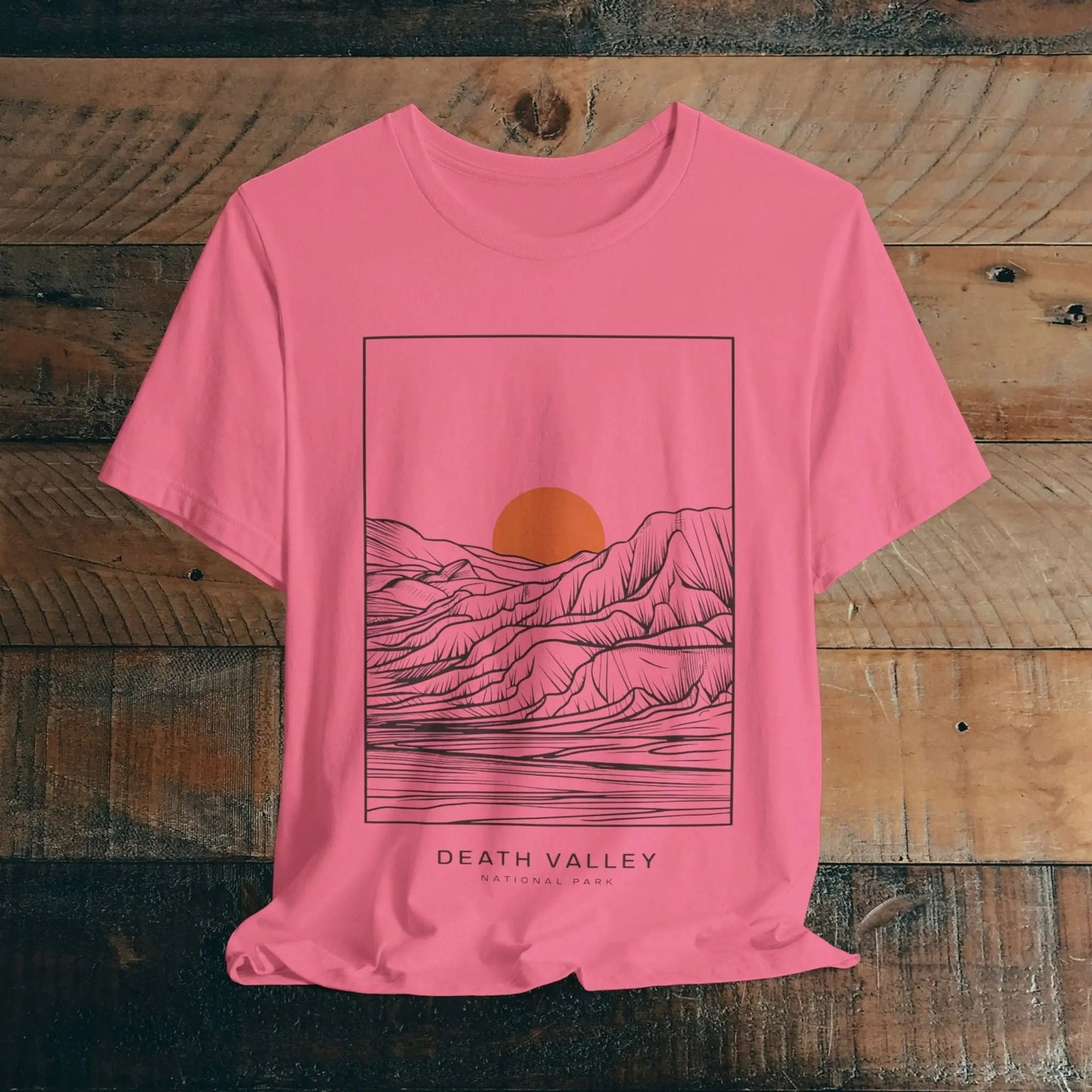 Death Valley National Park Desert Line Art Unisex Fit Soft T-Shirt