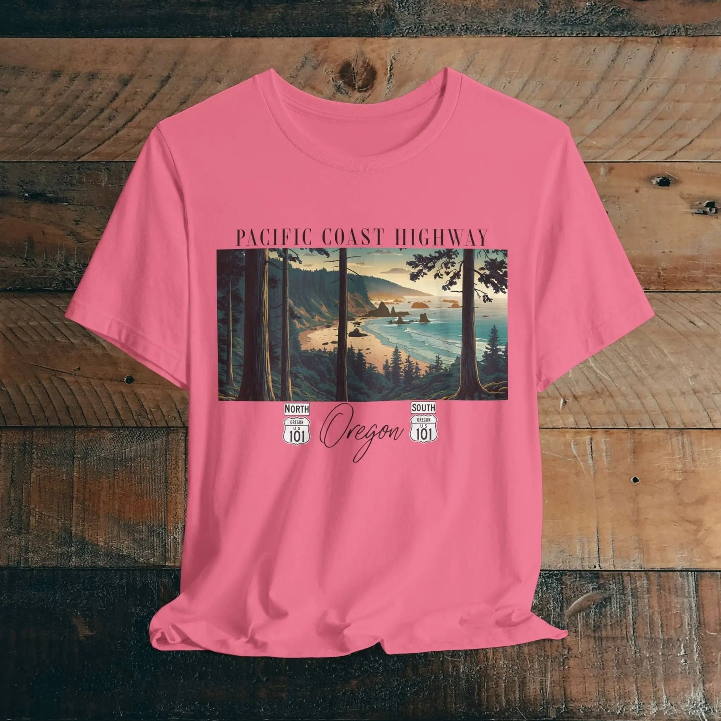 Oregon Coast Highway 101 Pacific Coast Highway Unisex Fit T-shirt PCH Tee