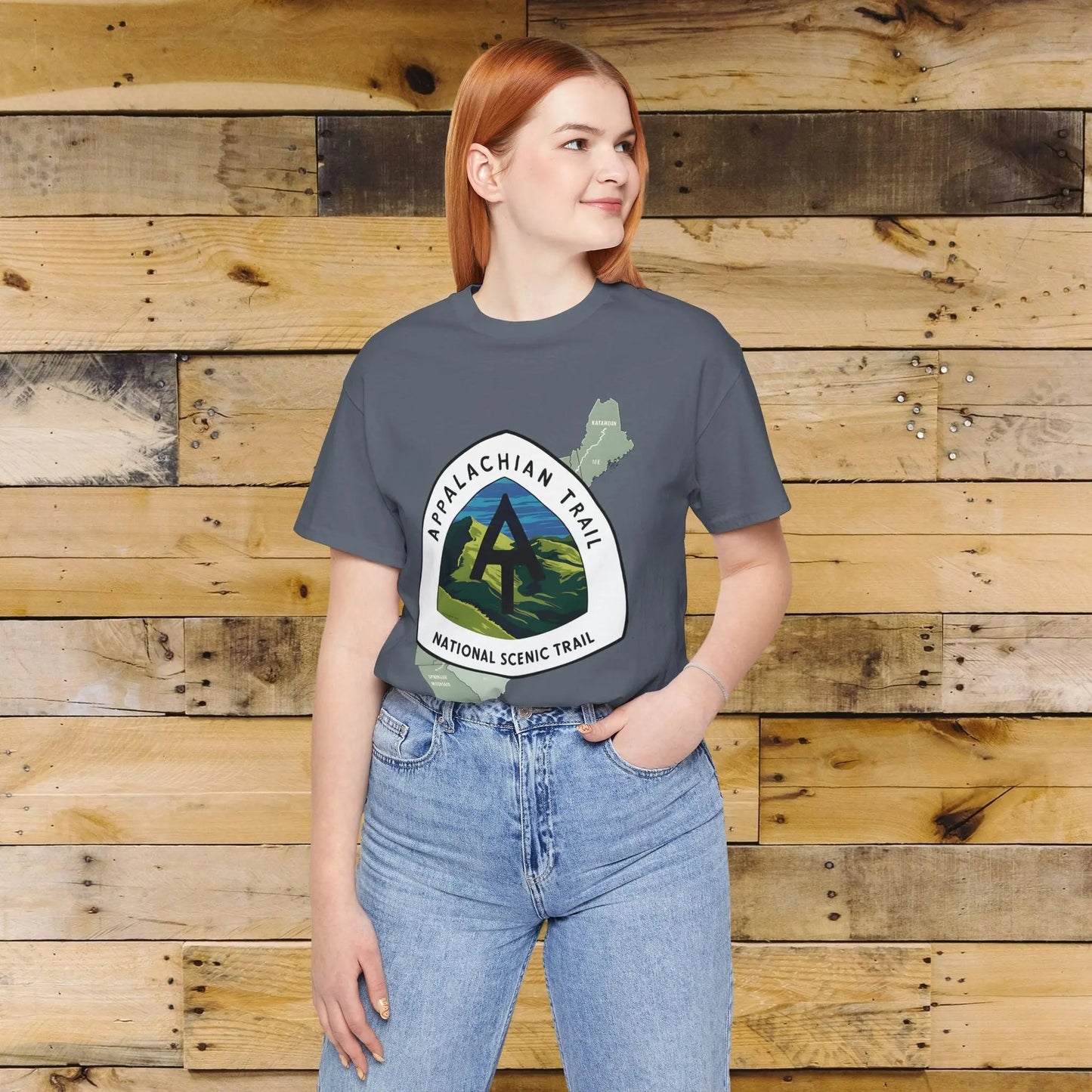 Appalachian Trail Unisex Jersey T-Shirt Logo Emblem Mountain Camp Hike Tee