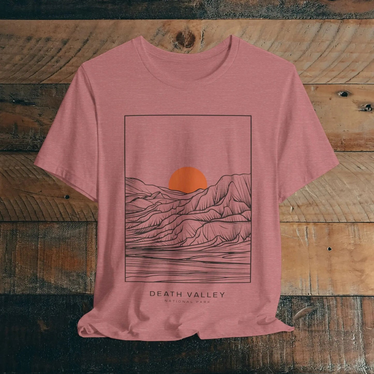 Death Valley National Park Desert Line Art Unisex Fit Soft T-Shirt