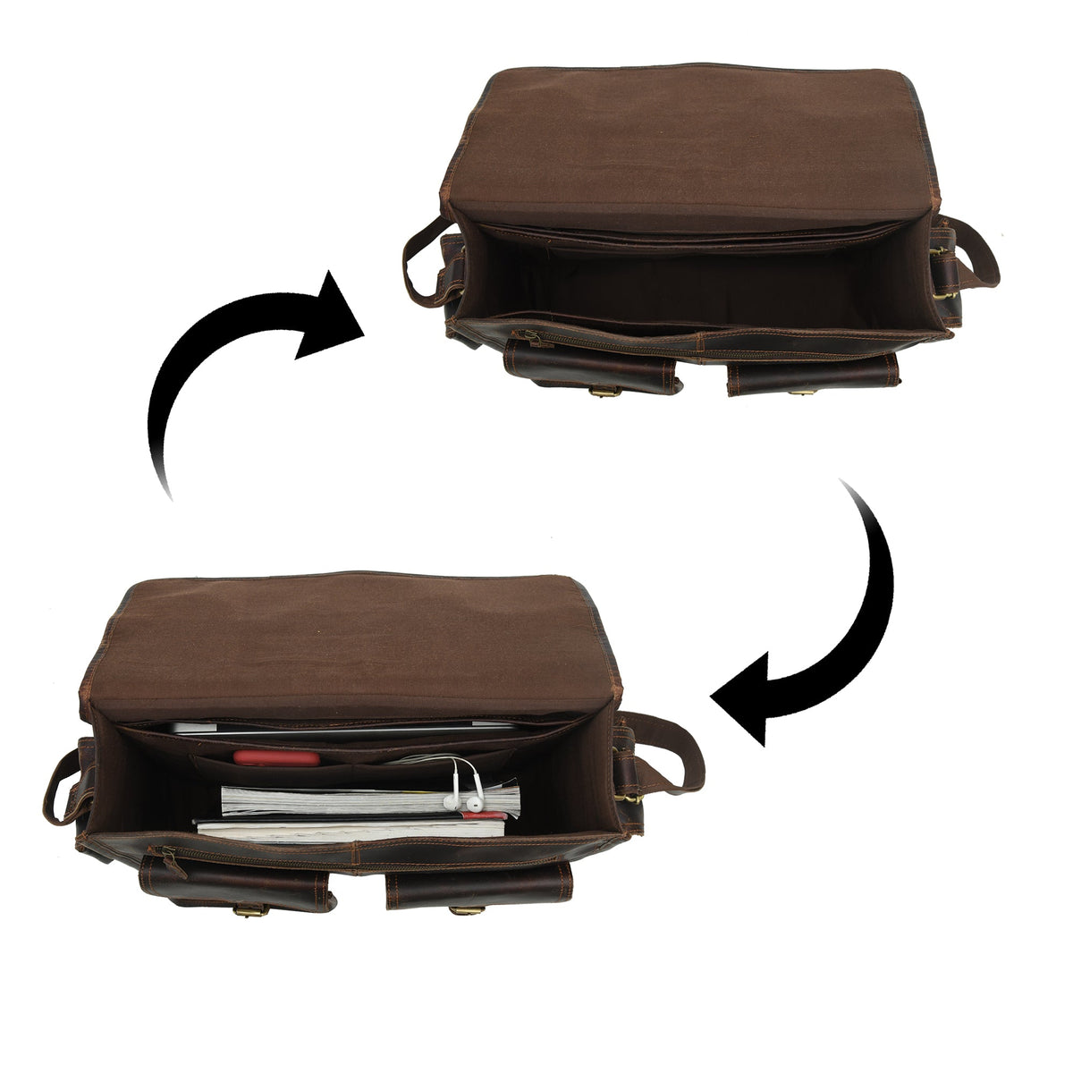 Midnight Buffalo Retro Briefcase