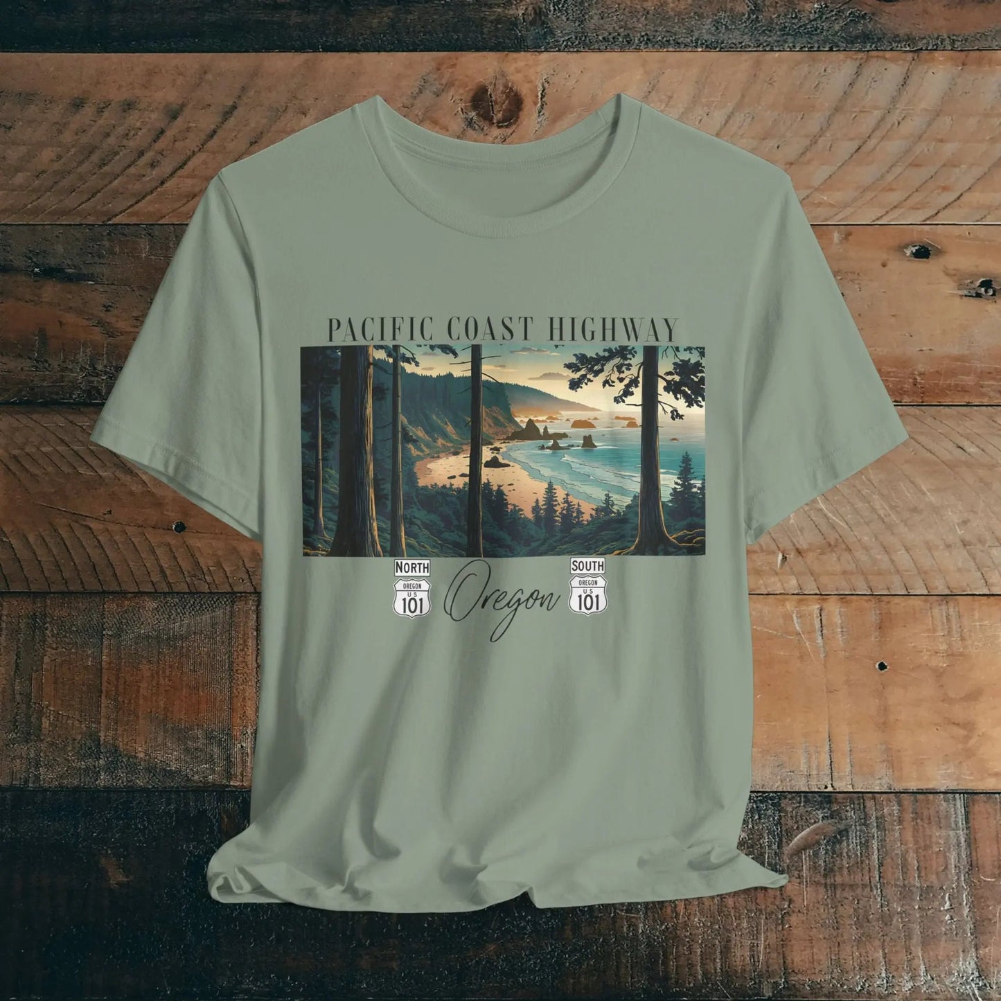 Oregon Coast Highway 101 Pacific Coast Highway Unisex Fit T-shirt PCH Tee