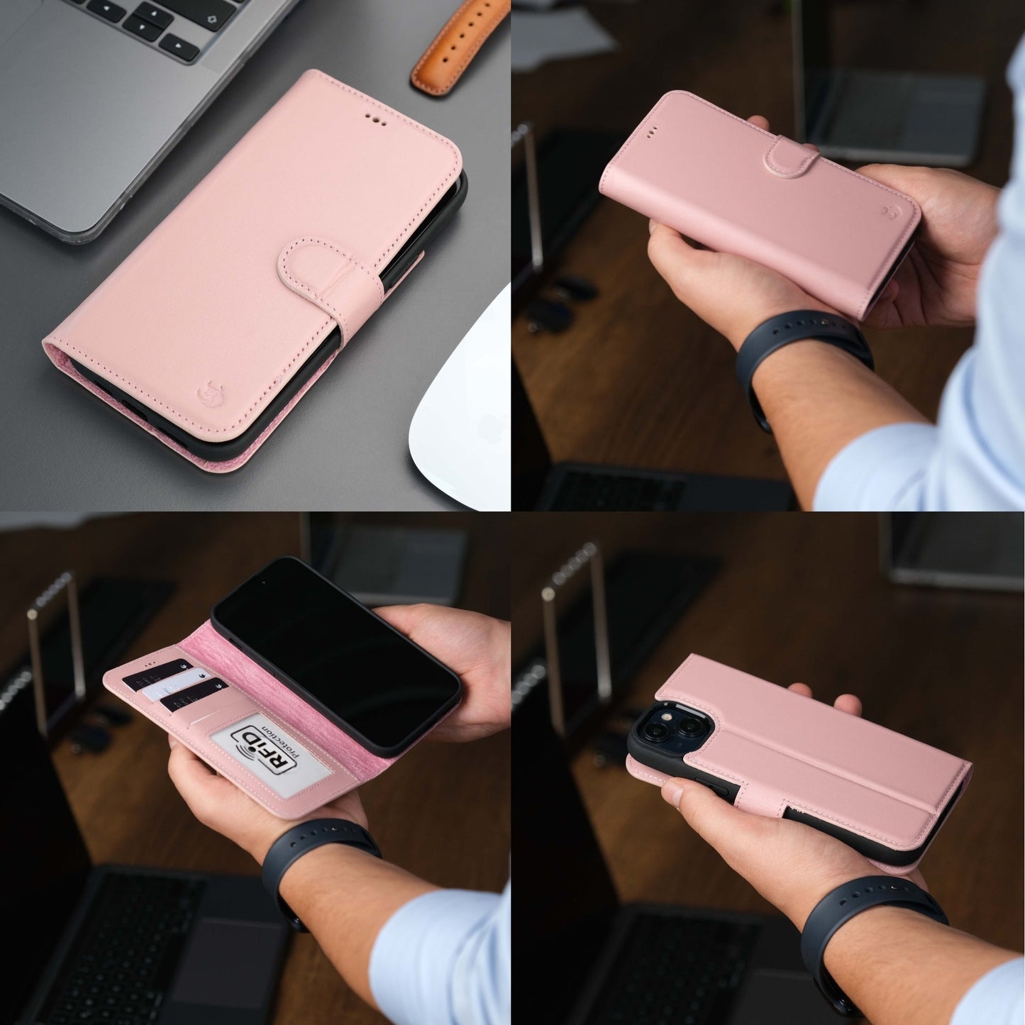 Casper Leather iPhone 15 Plus Wallet Case | Detachable MagSafe Compatible RFID Protection