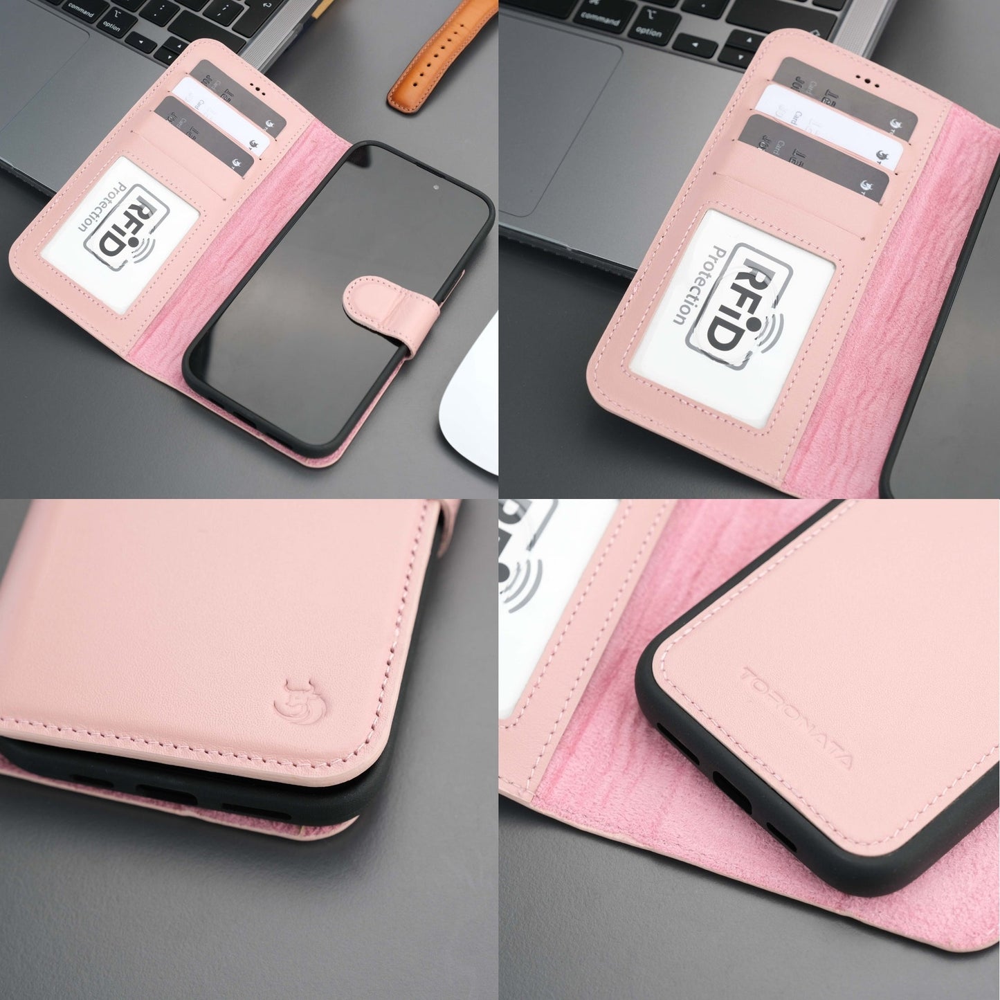 Casper Leather iPhone 15 Plus Wallet Case | Detachable MagSafe Compatible RFID Protection