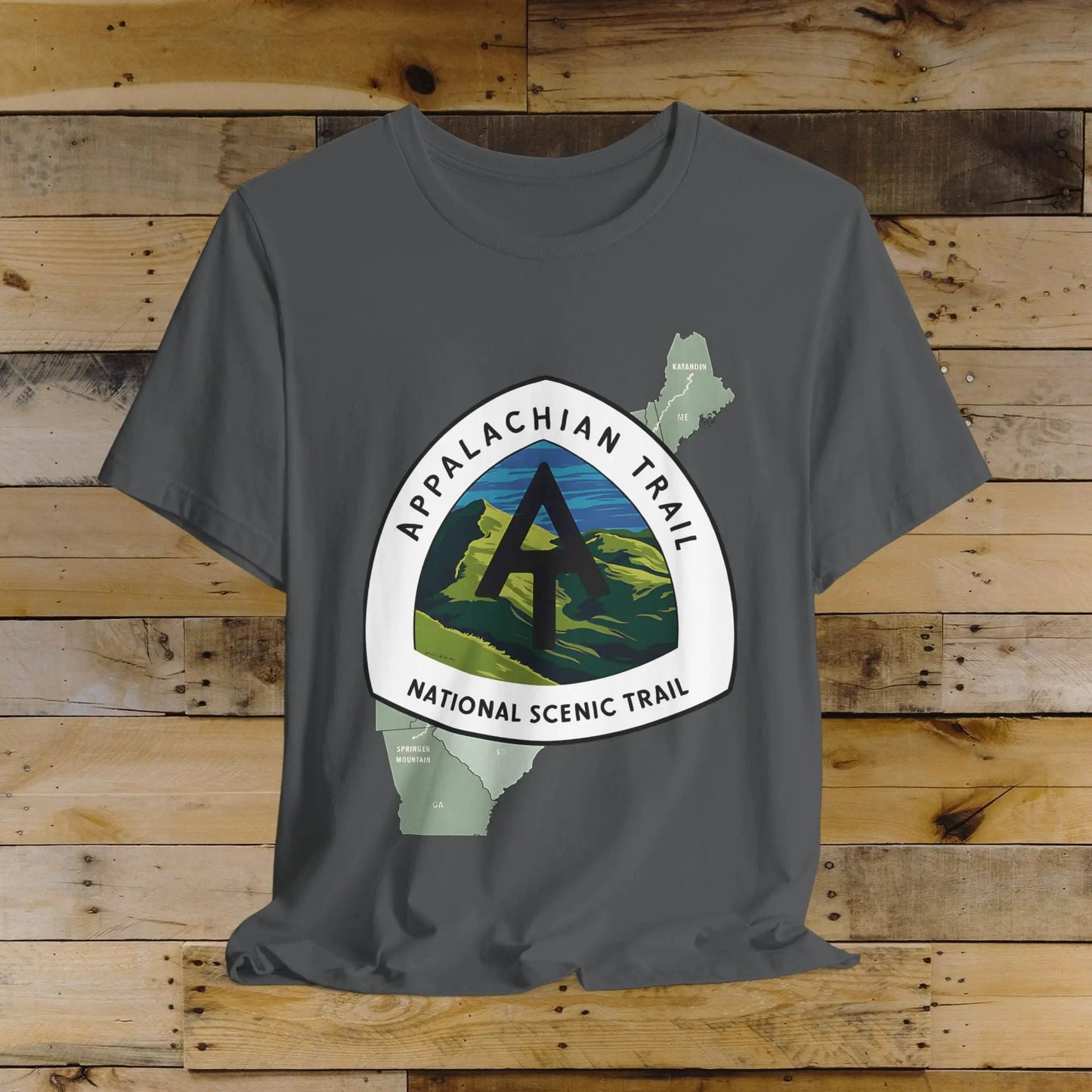 Appalachian Trail Unisex Jersey T-Shirt Logo Emblem Mountain Camp Hike Tee