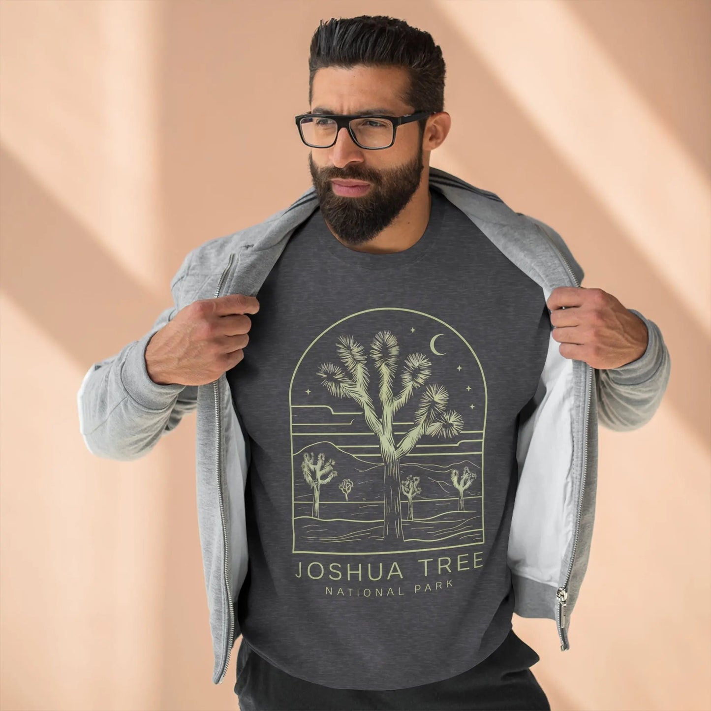 Joshua Tree National Park Unisex Crewneck Sweatshirt Twilight Art