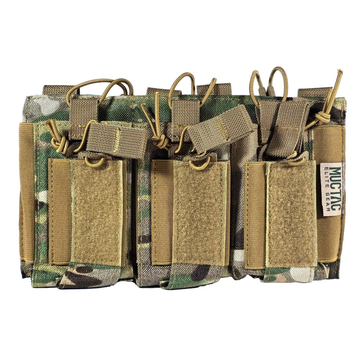MUCTAC Kangaroo Triple Mag Pouch MOLLE 5.56 & 9mm 1000D Nylon Black