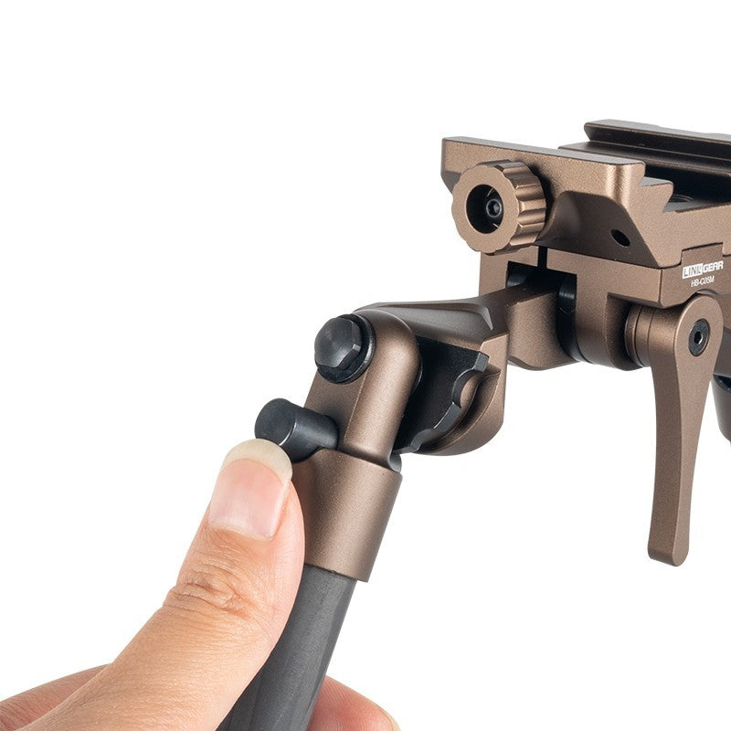 Linkogear HB-C05M Carbon Fiber Bipod Arca Swiss & Picatinny 7–10.1" - Brown