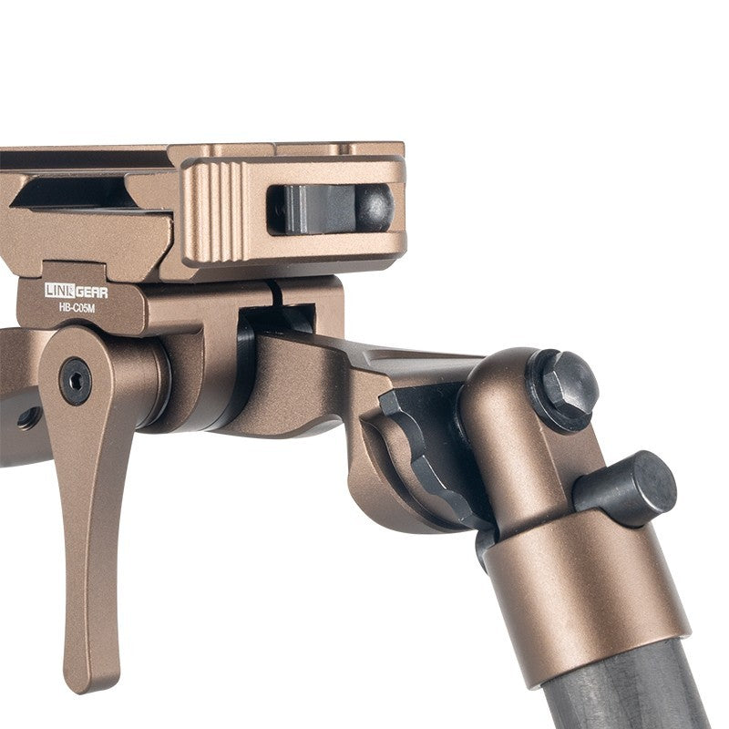 Linkogear HB-C05M Carbon Fiber Bipod Arca Swiss & Picatinny 7–10.1" - Brown