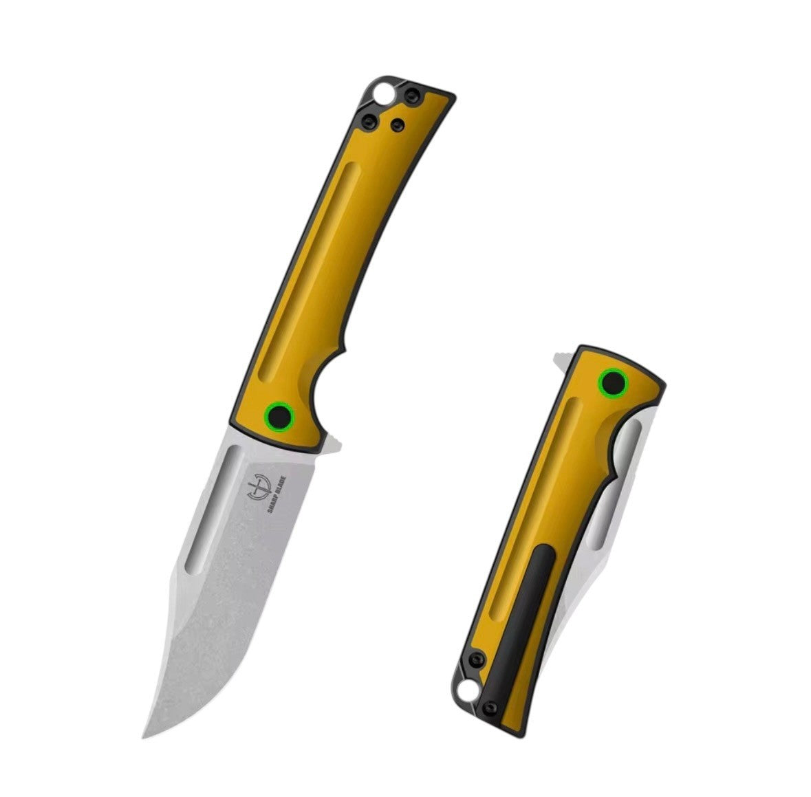 Sharp Blade YH-SB08 14C28N Folding Knife Titanium Clip EDC Flipper