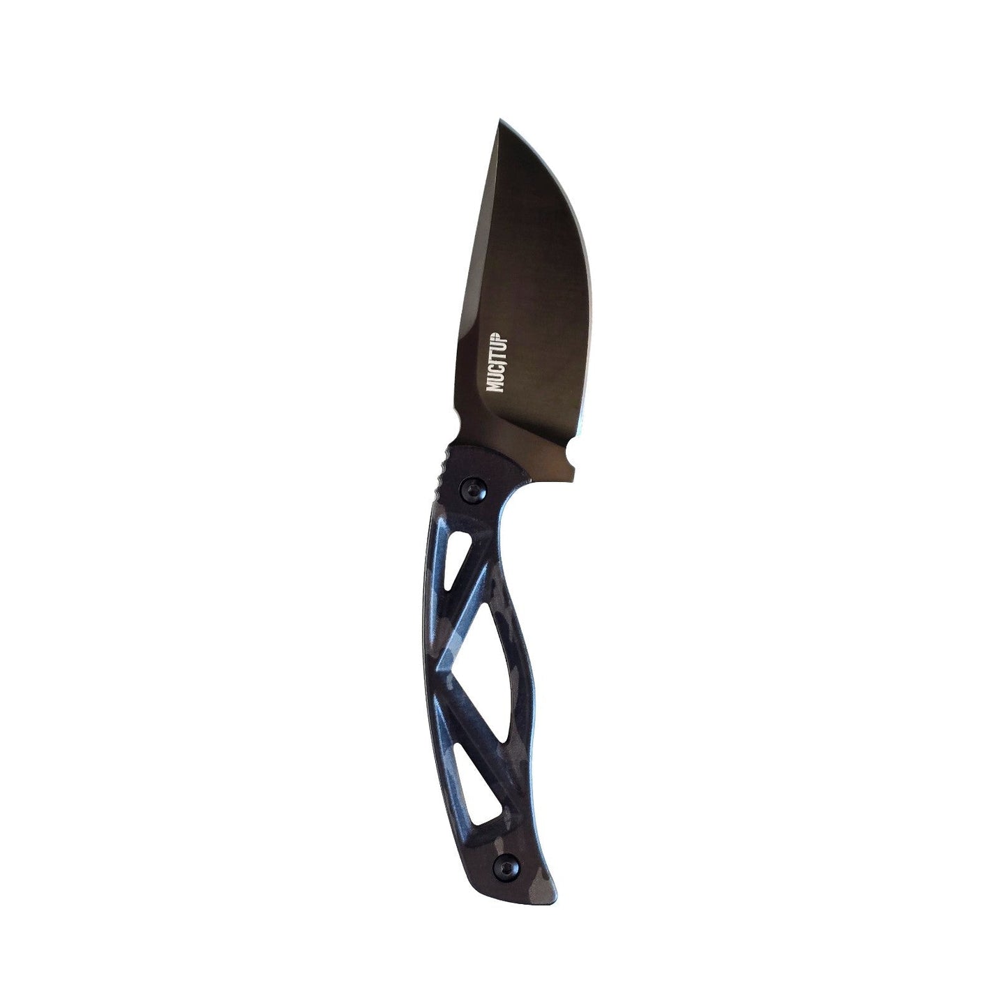 MUCITUP LIMITED EDITION MUCTAC Surge Fixed Blade Knife D2 Steel 3" DLC Blade Multicam Black G10