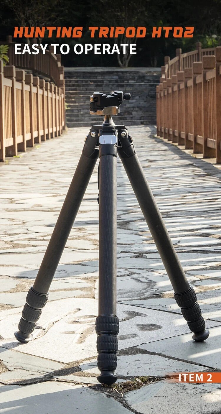 Linkogear HT-404CS Carbon Fiber Hunting Tripod Rest w/ Picatinny QR Lock