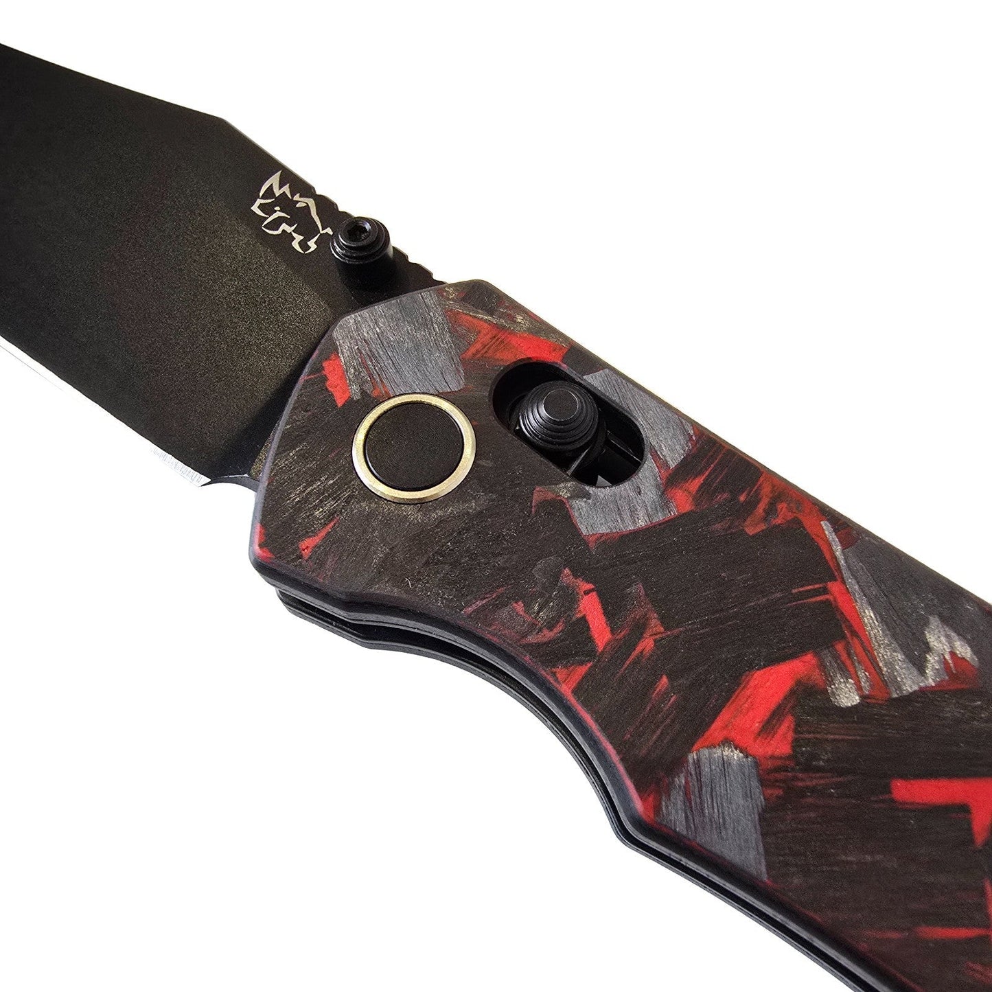 MUCTAC Ember & Smoke Folding Knife – 14C28N Steel, Crossbar Lock, EDC