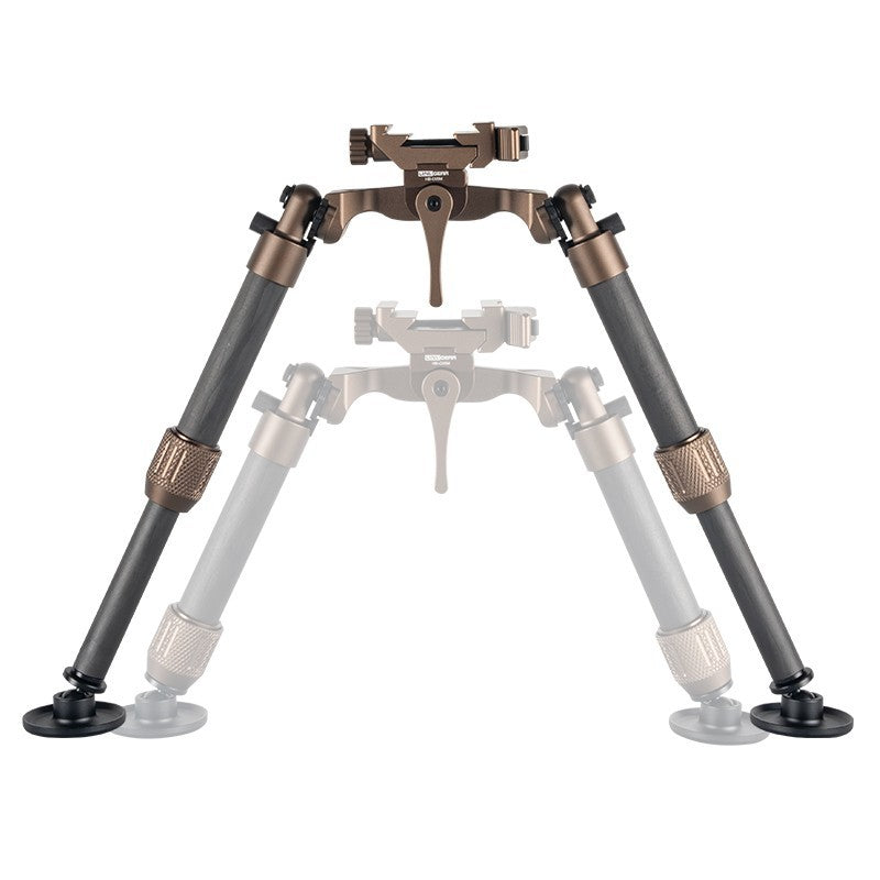 Linkogear HB-C05M Carbon Fiber Bipod Arca Swiss & Picatinny 7–10.1" - Brown