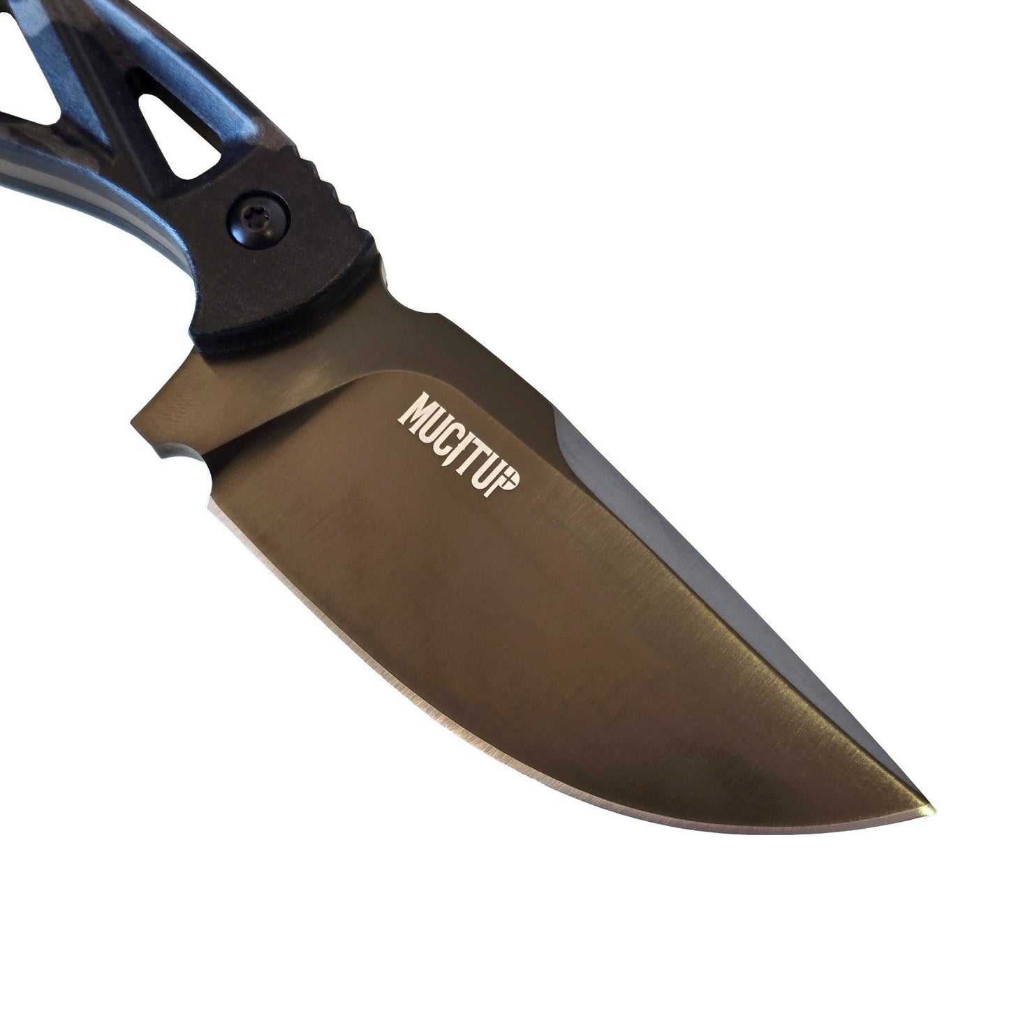 MUCITUP LIMITED EDITION MUCTAC Surge Fixed Blade Knife D2 Steel 3" DLC Blade Multicam Black G10