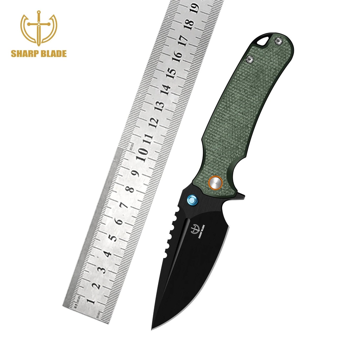 Sharp Blade Premium 14C28N EDC Folding Knife | Micarta | Thumb Stud & Flipper