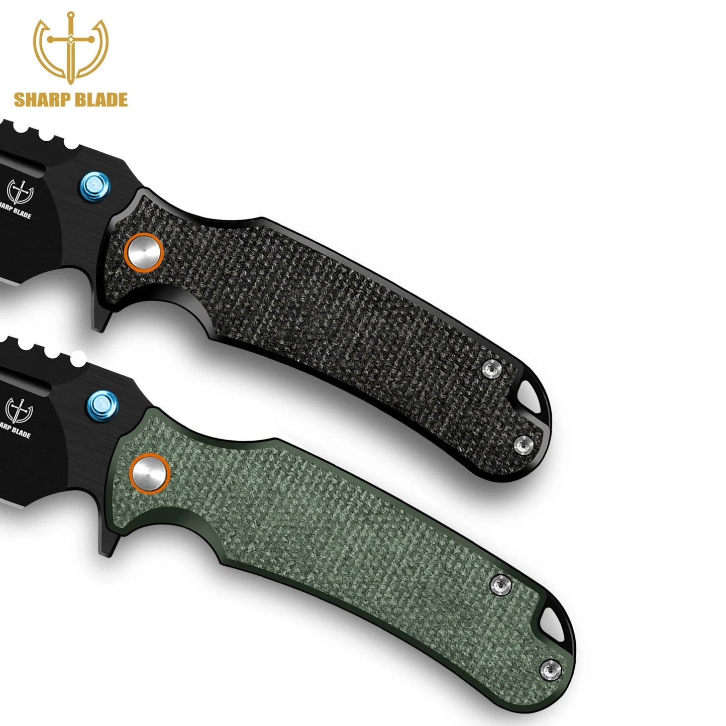Sharp Blade Premium 14C28N EDC Folding Knife | Micarta | Thumb Stud & Flipper
