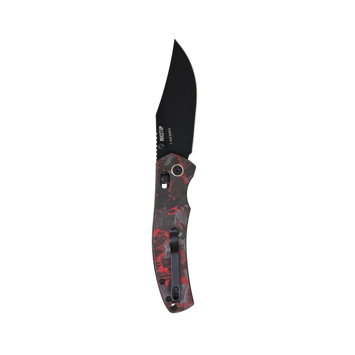 MUCTAC Ember & Smoke Folding Knife – 14C28N Steel, Crossbar Lock, EDC