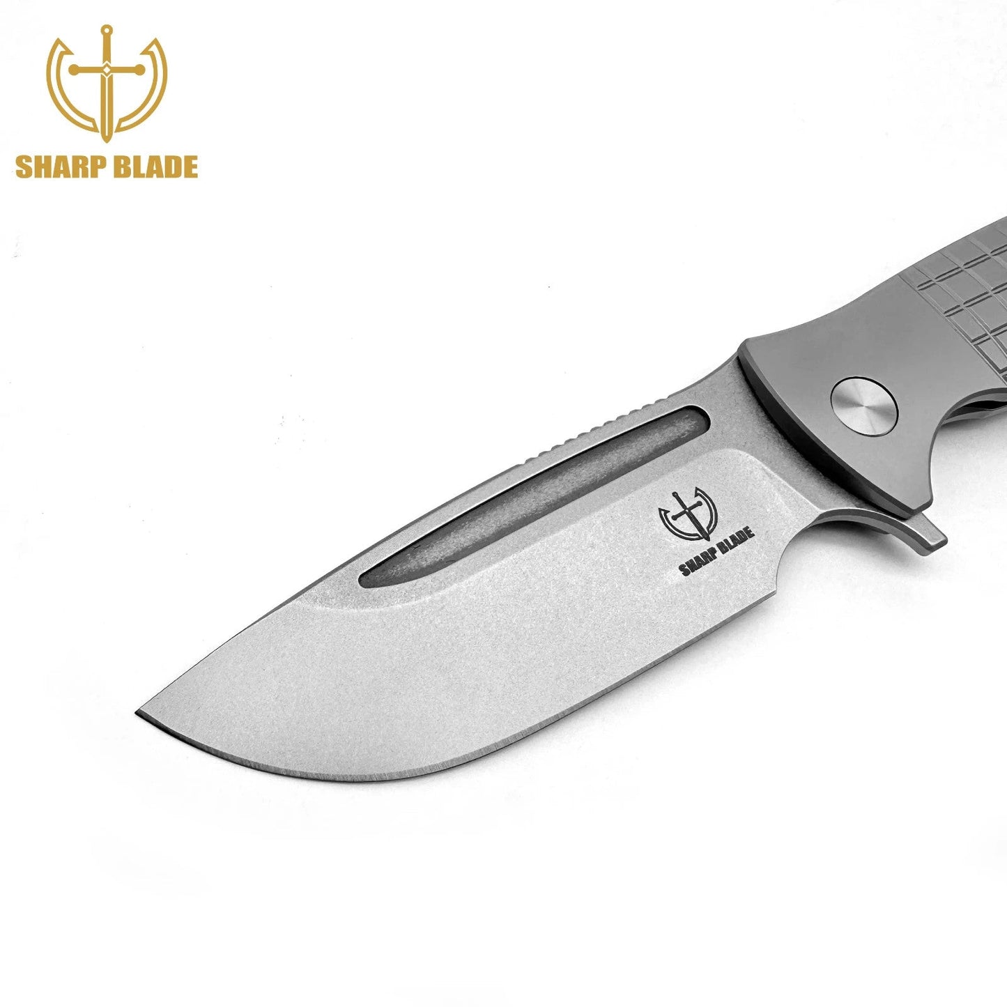 Sharp Blade - 14C28N Steel 3.86" Blade, Titanium Handle Premium EDC Pocket Knife