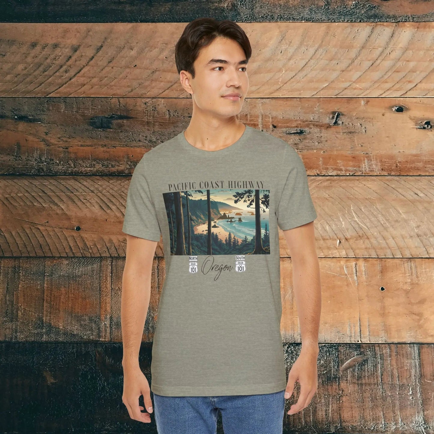 Oregon Coast Highway 101 Pacific Coast Highway Unisex Fit T-shirt PCH Tee