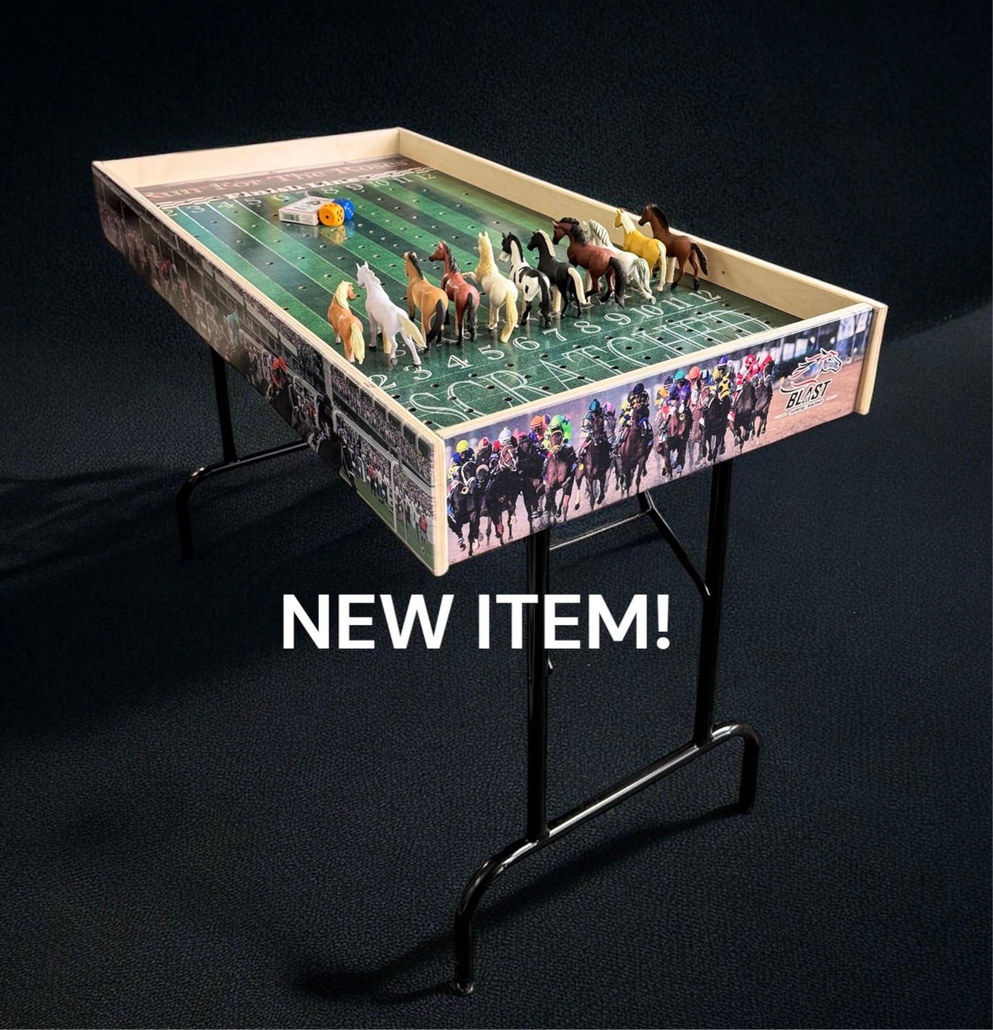 Less than leefext - Jumbo Horse Game with Printed Rails