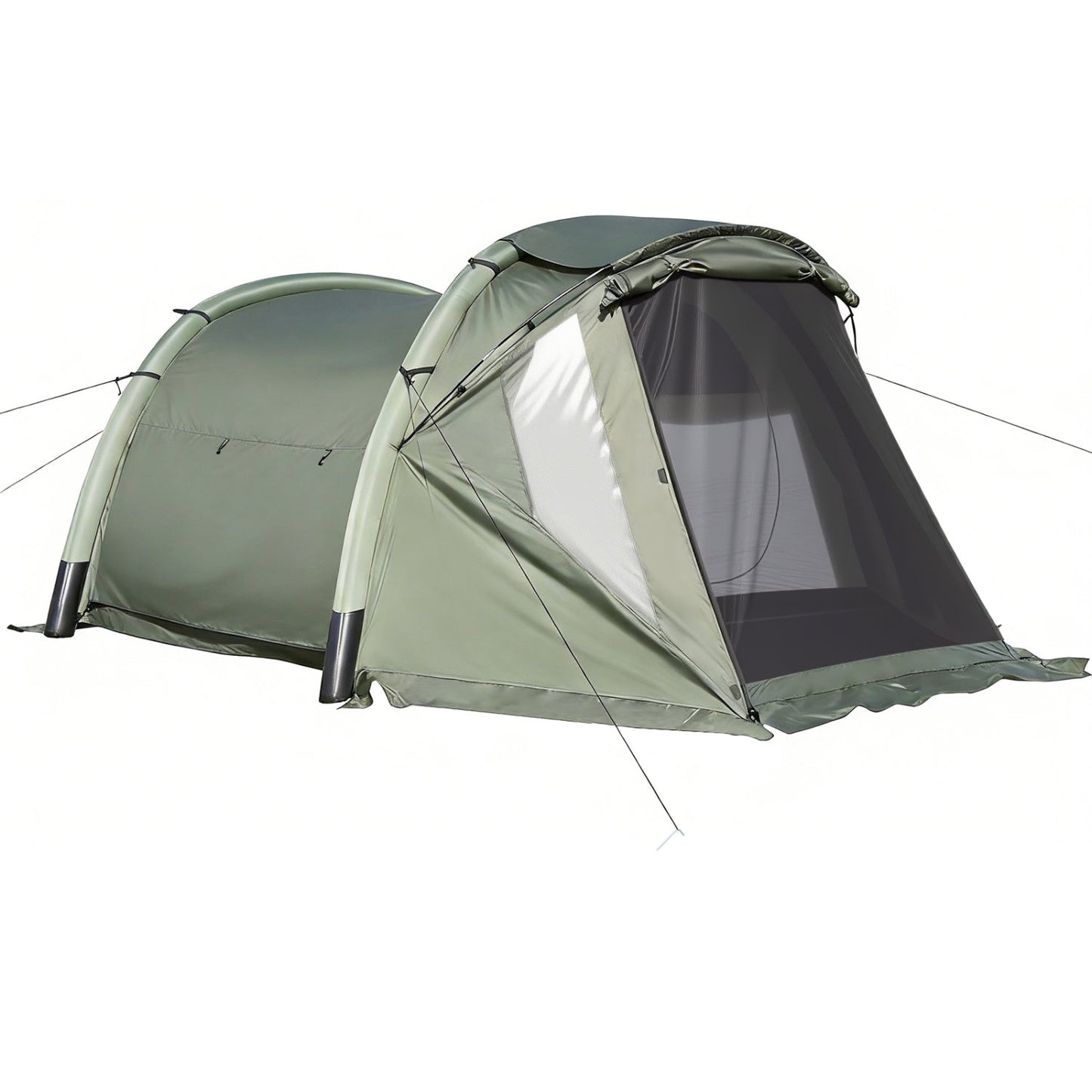 5-7 Person Inflatable Camping Tent with Screened Porch-Green