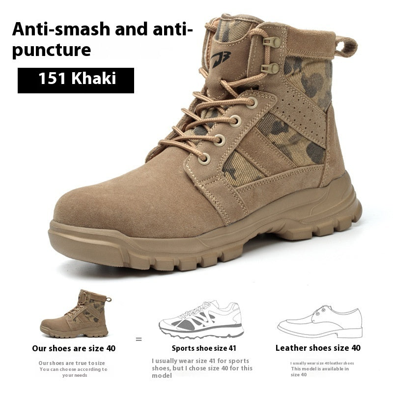 Combat Boots for Men - High Ankle Safety Shoes