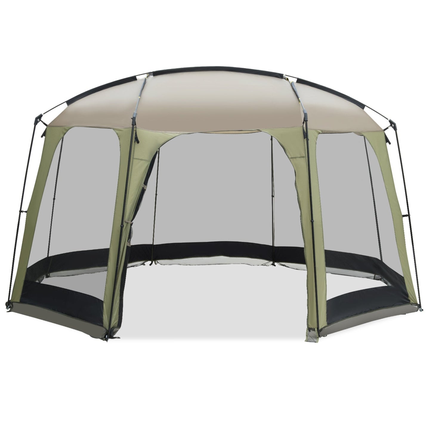6-8 Person Netted Canopy Tent with Zippered Door