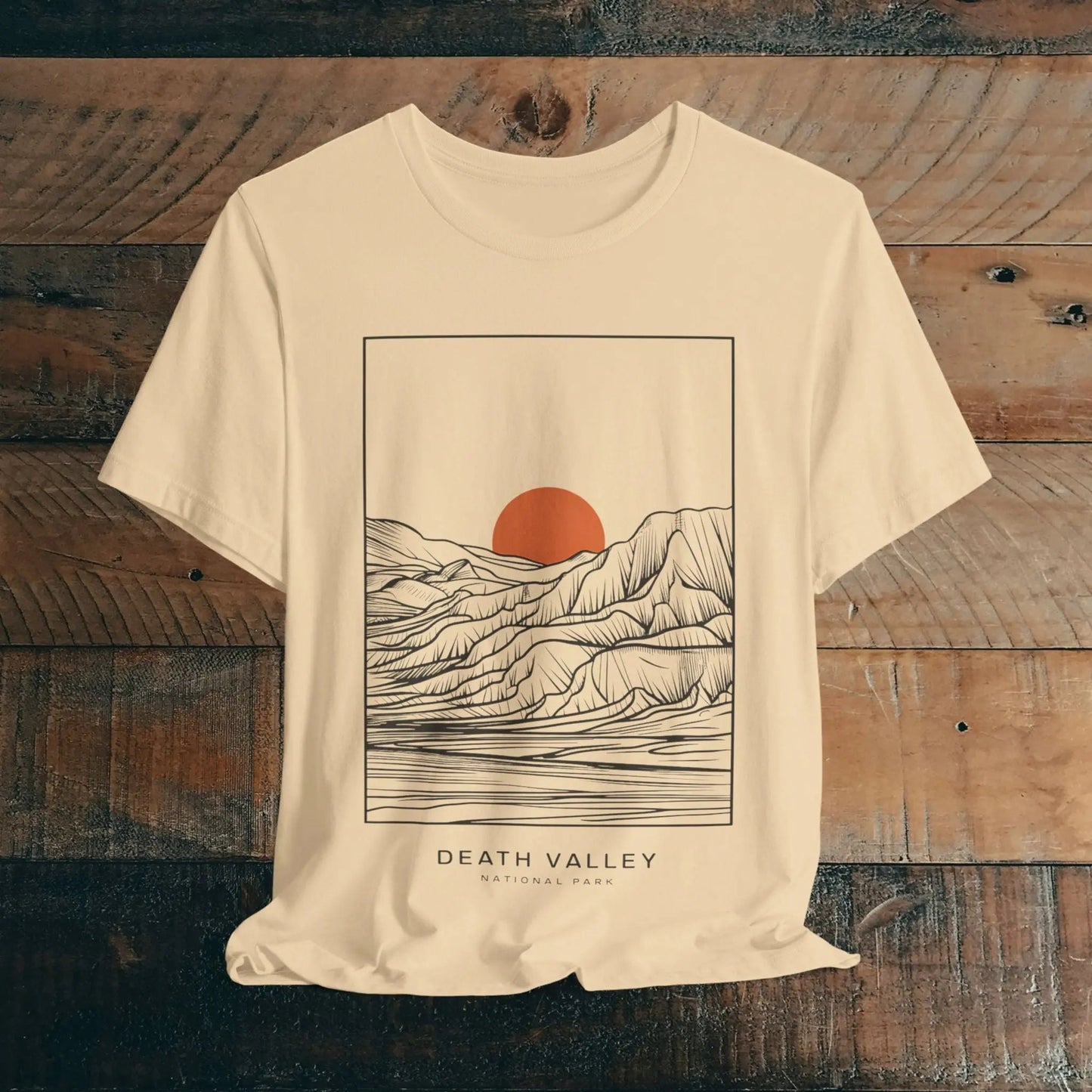 Death Valley National Park Desert Line Art Unisex Fit Soft T-Shirt