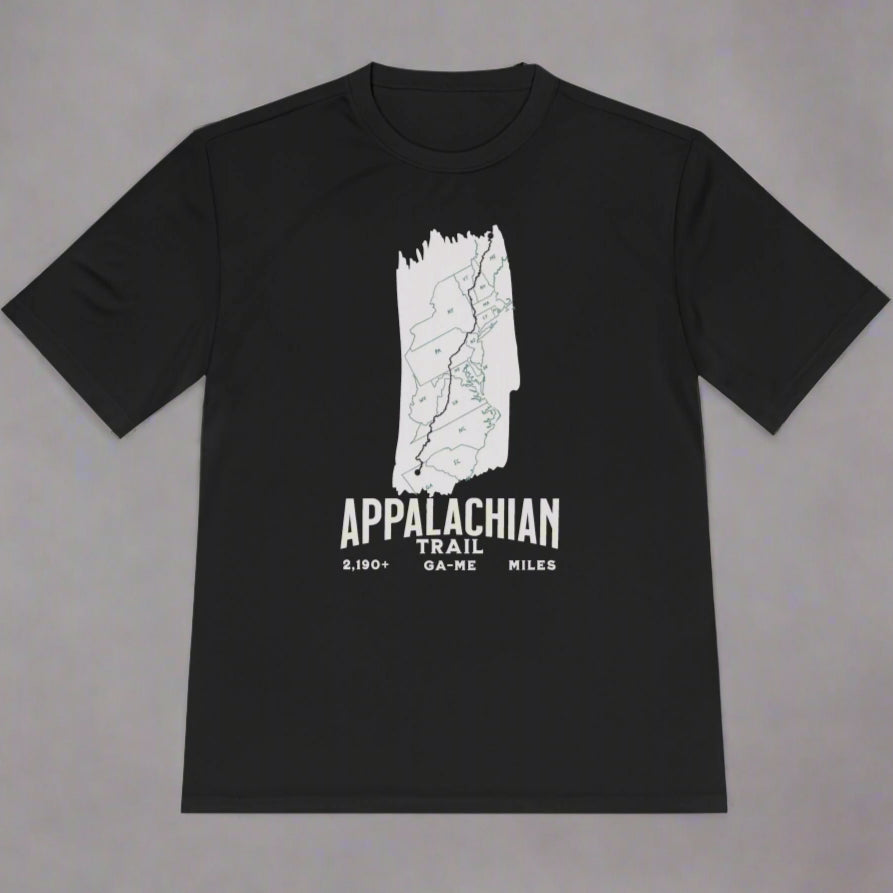 Appalachian Trail White Blaze Map Unisex Performance T-shirt