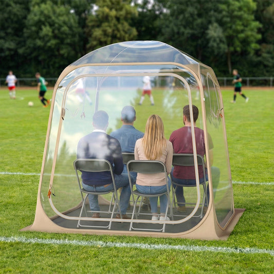7 x 7 FT Pop Up Sports Tent Clear Bubble Tent All-Weather Waterproof Pod with Sealed Floor