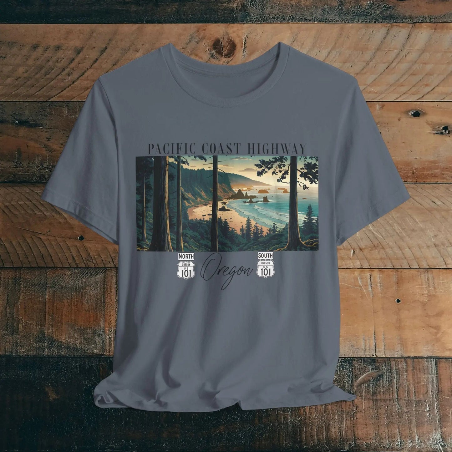 Oregon Coast Highway 101 Pacific Coast Highway Unisex Fit T-shirt PCH Tee