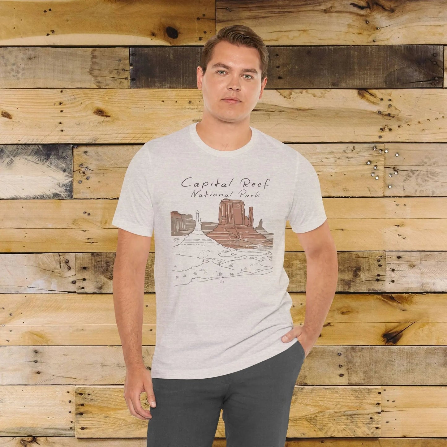 Capitol Reef National Park Unisex T-Shirt Line Art