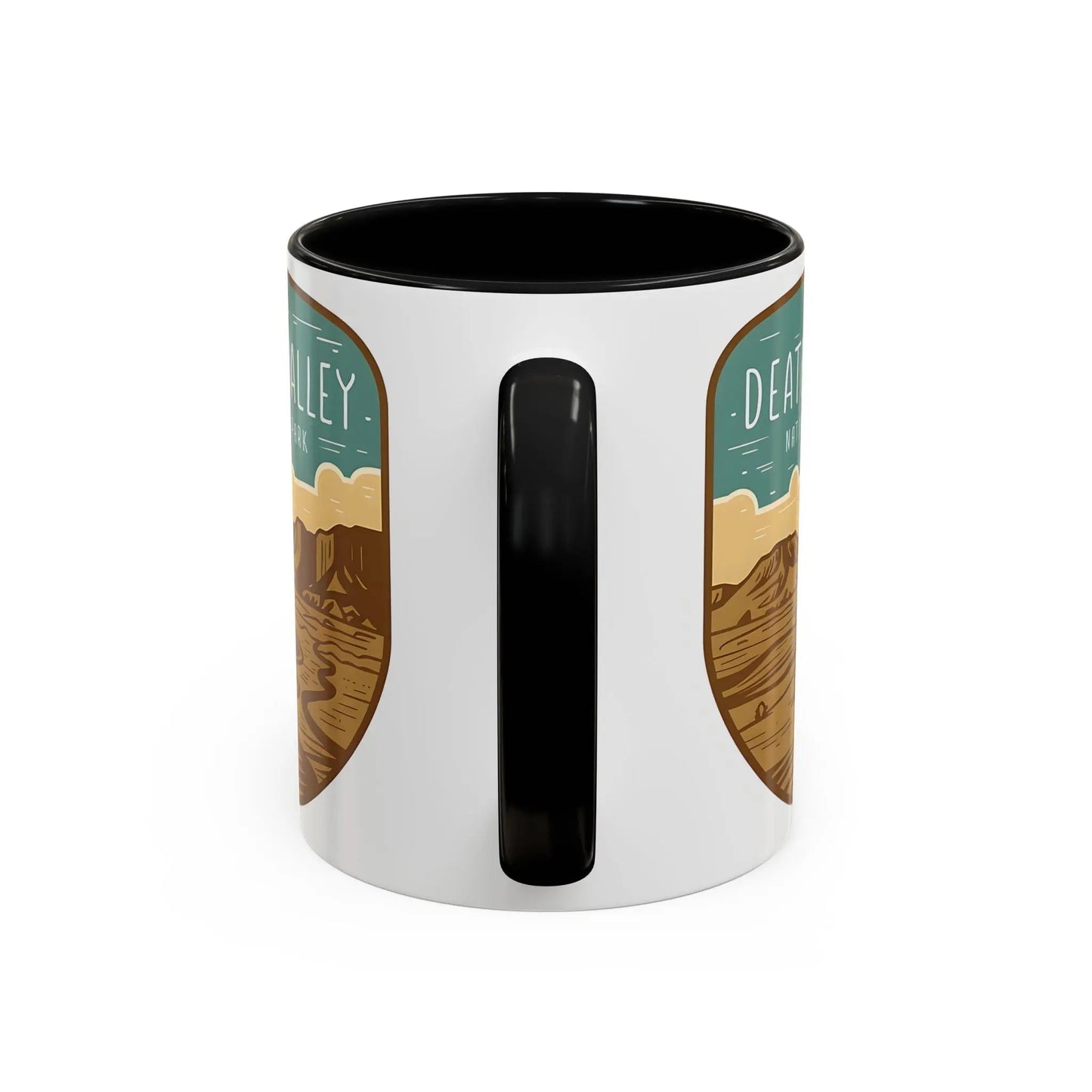 Death Valley National Park Coffee Mug 11oz 15oz Desert Shield Graphic Blue Black Pink Red